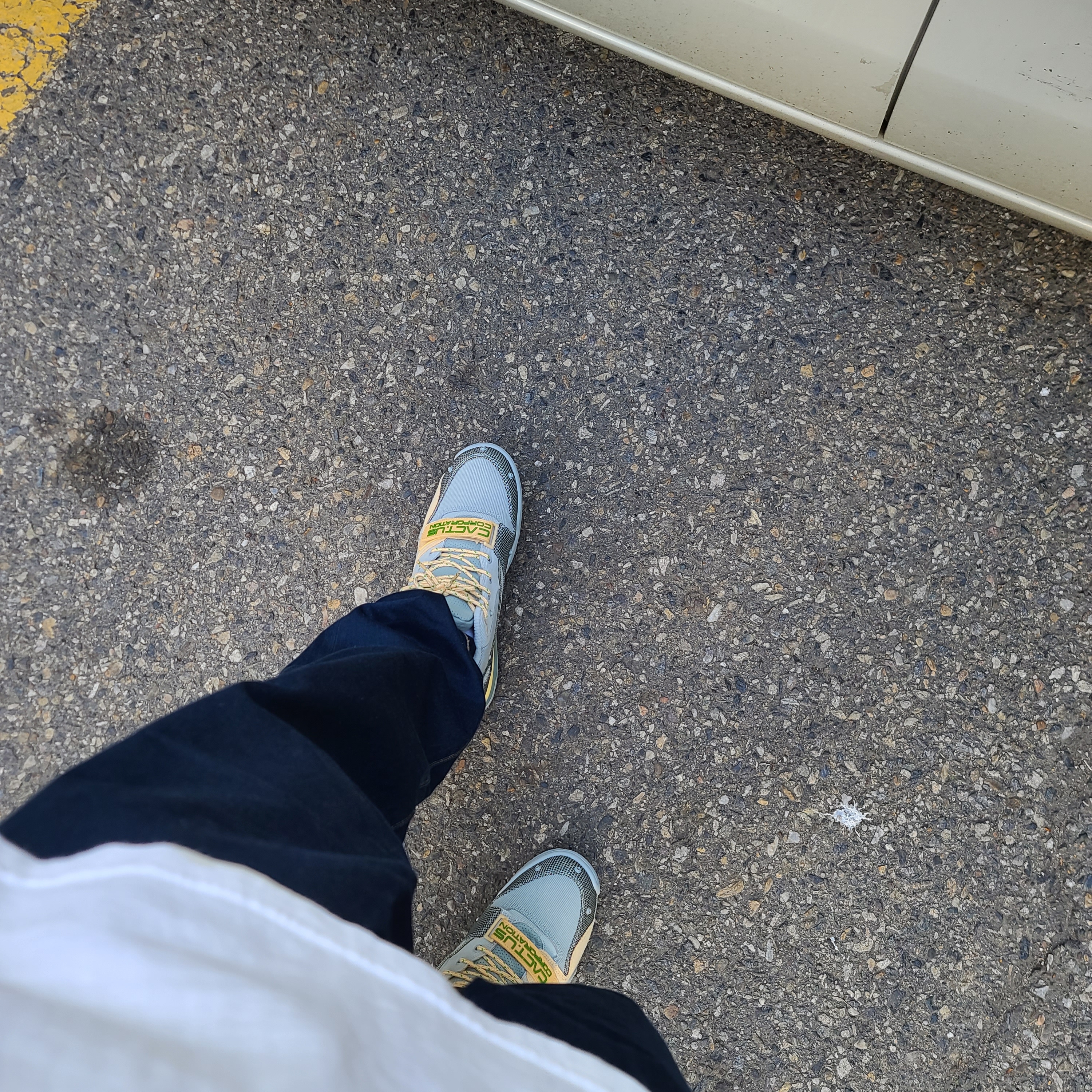 Nike x Travis Scott Nike Air Trainer 1 Grey Haze and Dusty Sage 착용 스타일