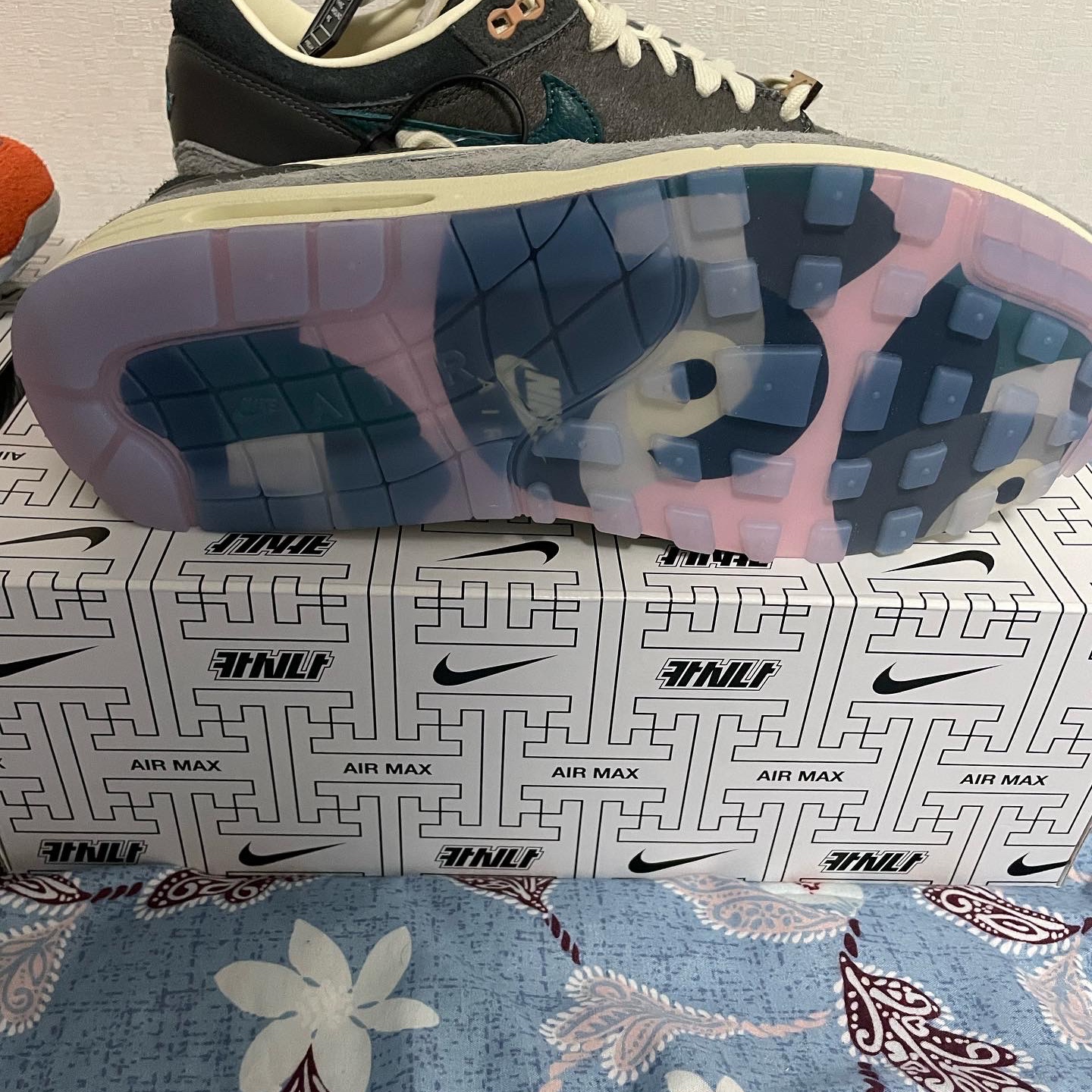 Nike x Kasina Air Max 1 SP Won-Ang Particle Grey 착용 스타일 - 5