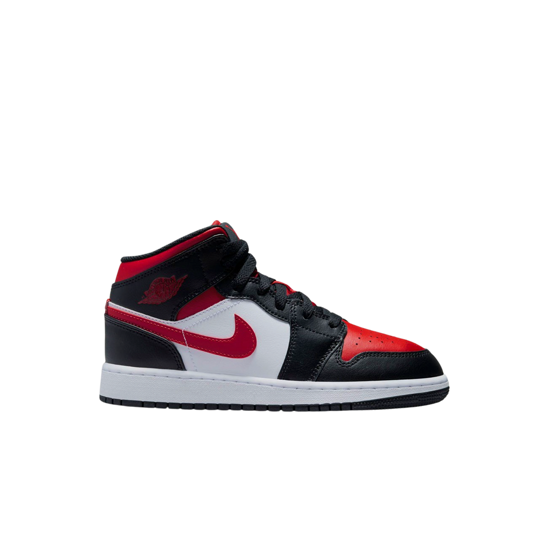 (GS) 조던 1 미드 블랙 파이어 레드((GS) Jordan 1 Mid Black Fire Red)