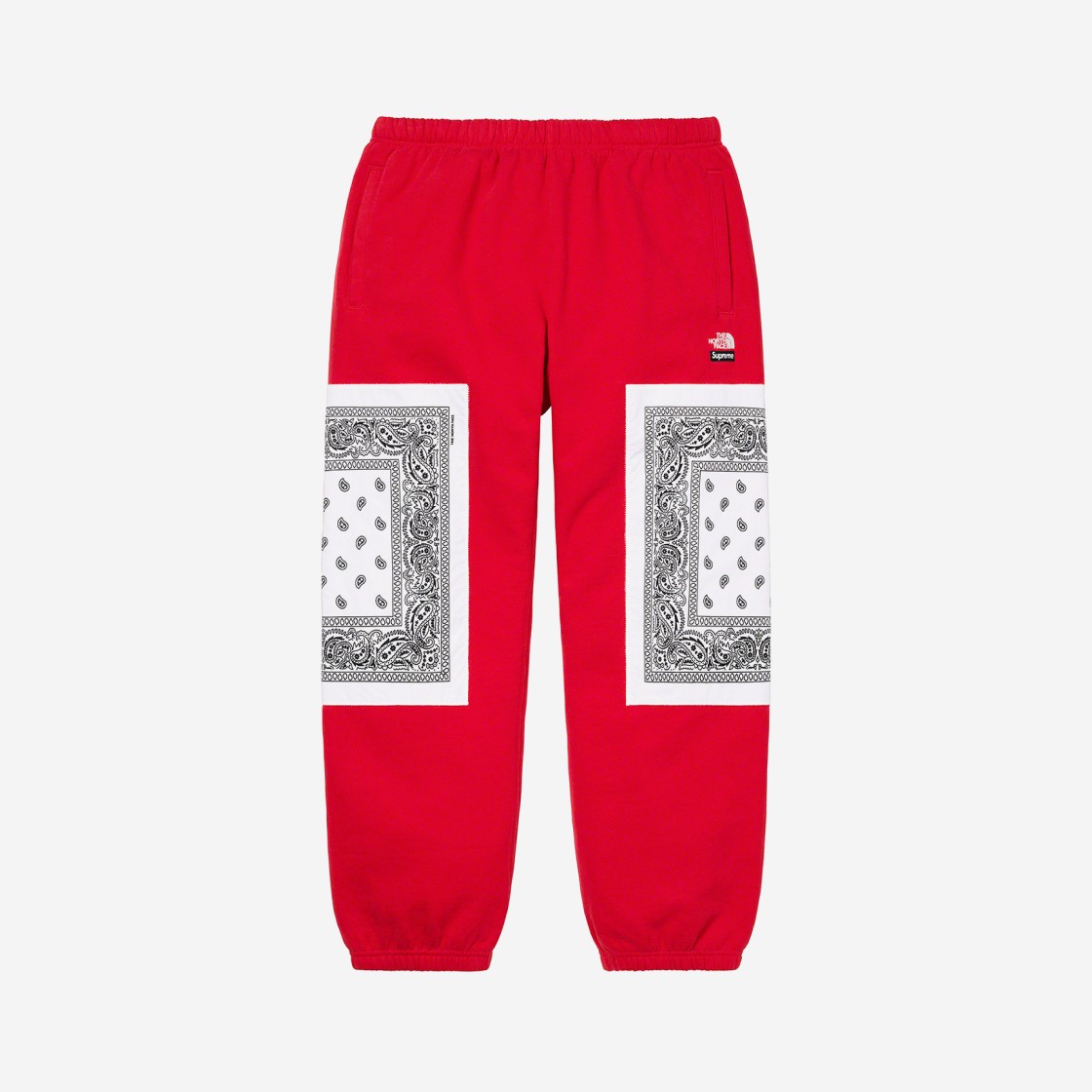 Supreme x The North Face Bandana Sweatpants Red - 22SS 상세 이미지 1