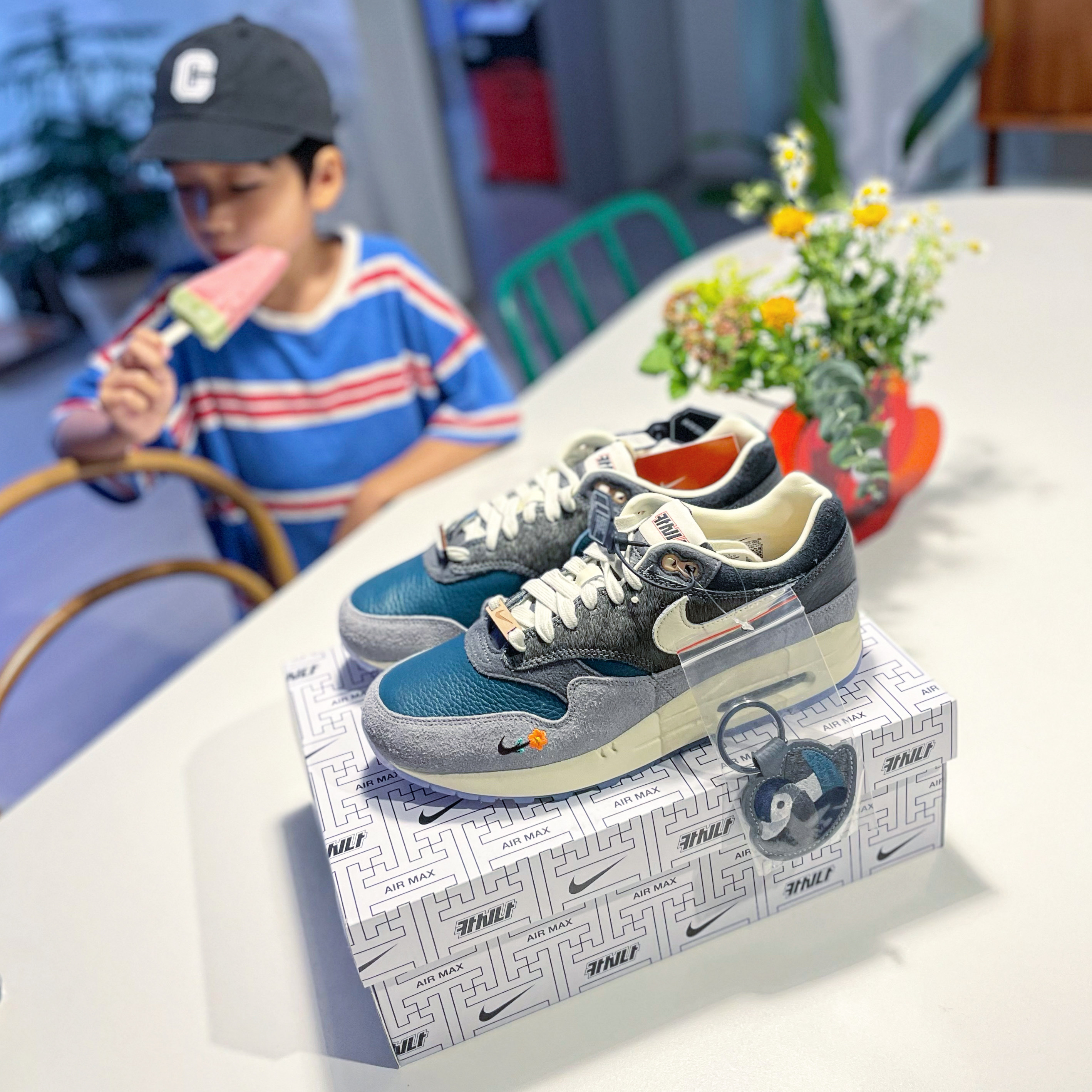 Nike x Kasina Air Max 1 SP Won-Ang Particle Grey 착용 스타일