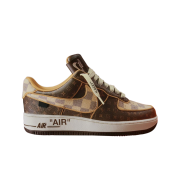 Louis Vuitton x Nike Air Force 1 Low by Virgil Abloh Monogram Brown Damier Azur & Pilot Case Taurillon Monogram Leather