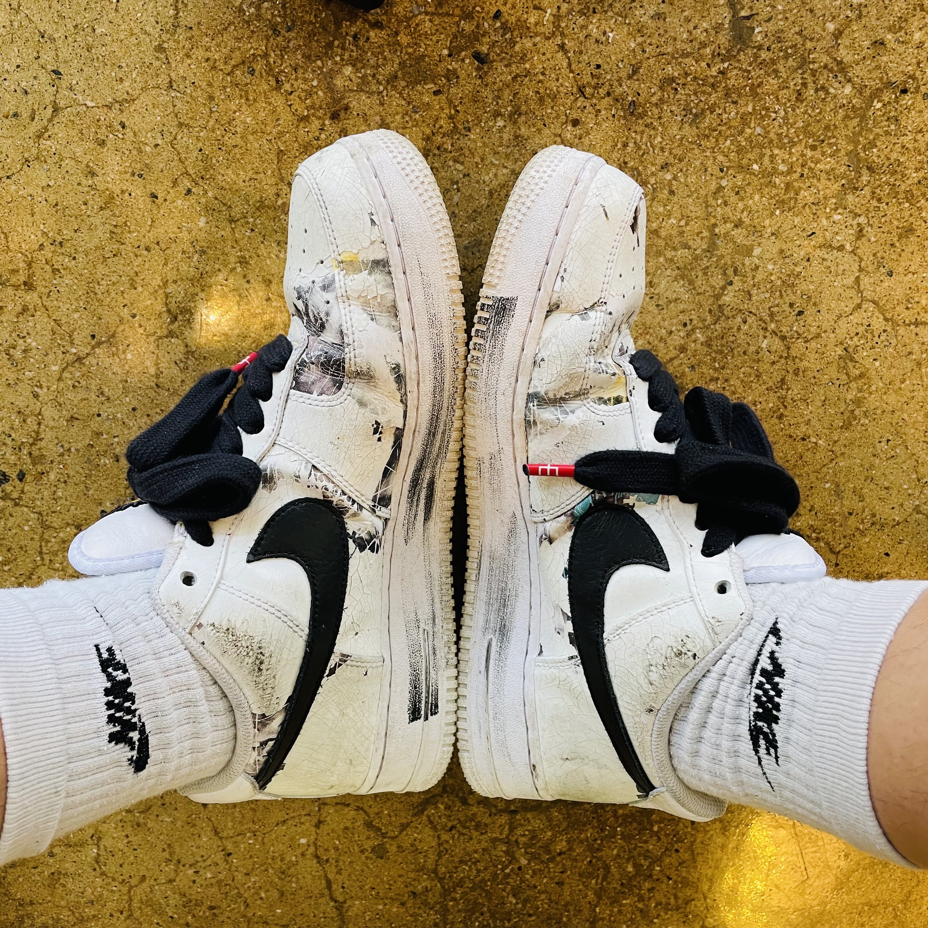 Nike x Peaceminusone Air Force 1 Low Para-Noise 2.0 착용 스타일