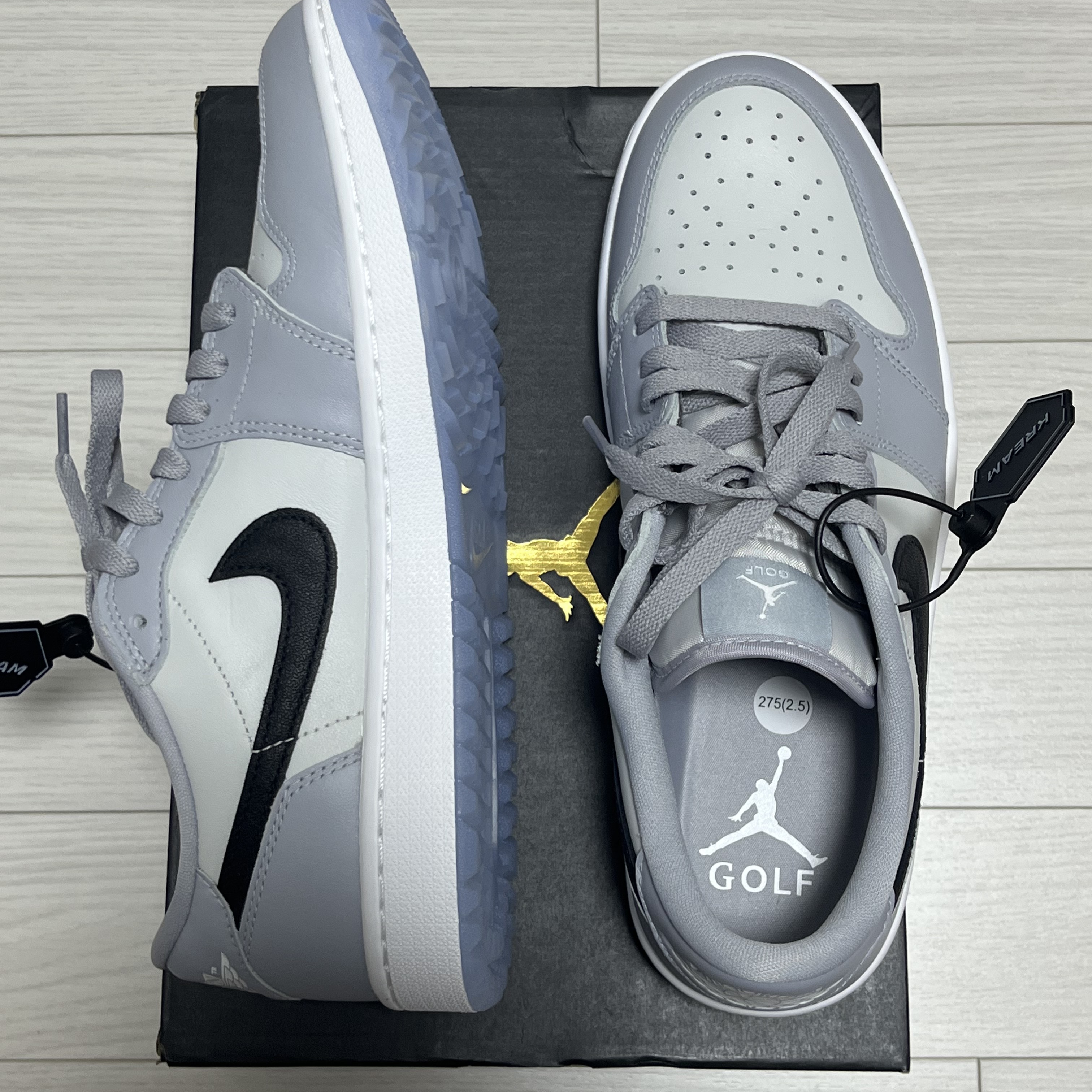 Jordan 1 Low Golf Wolf Grey 착용 스타일 - 3