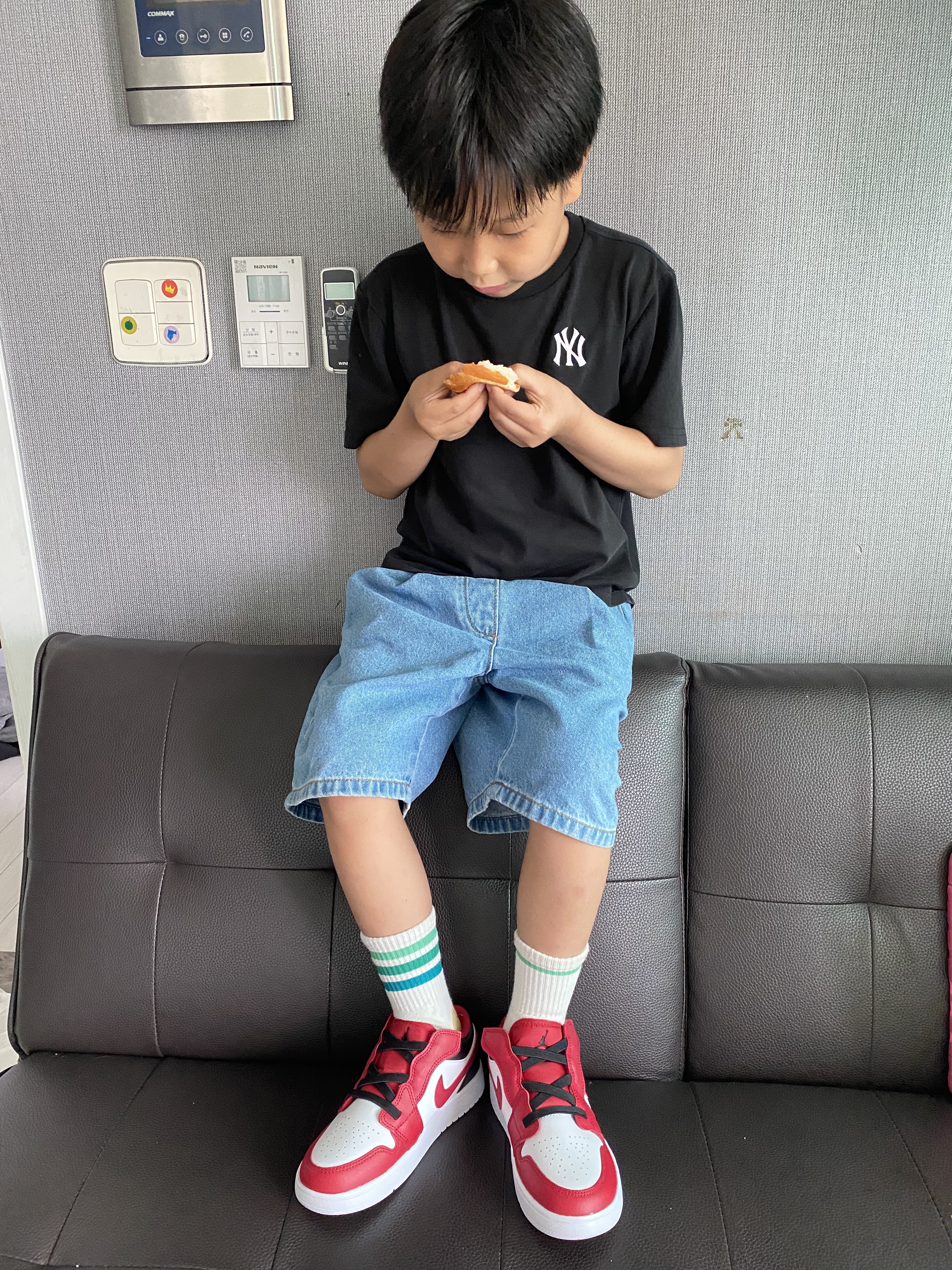 (PS) Jordan 1 Low Alt White Gym Red Black 착용 스타일 - 1