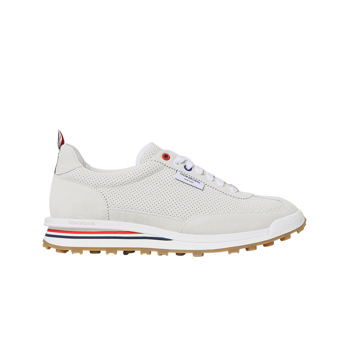 톰브라운 스웨이드 테크 러너 화이트