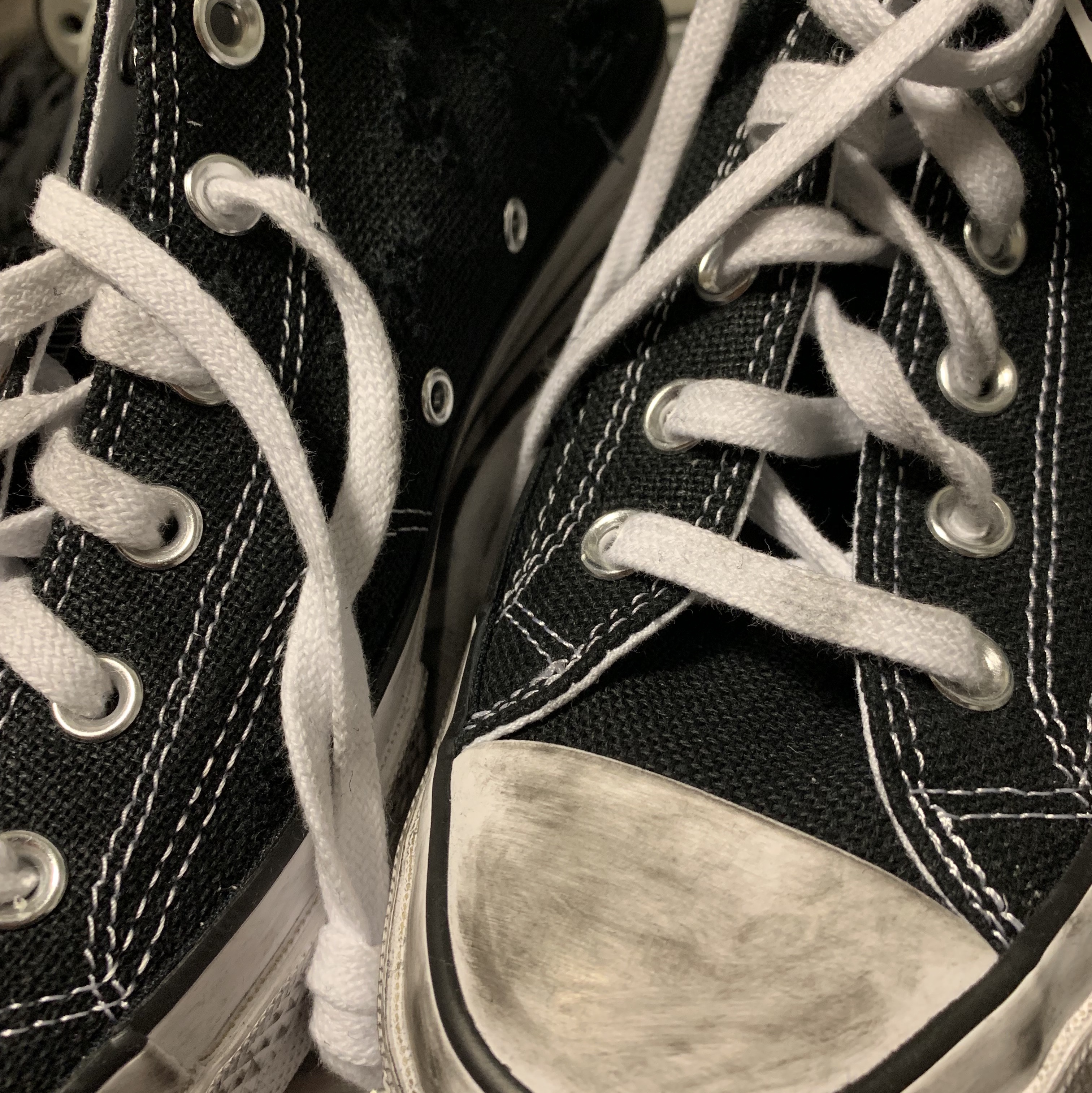 Converse x Stussy Chuck 70 High Black 착용 스타일 - 5