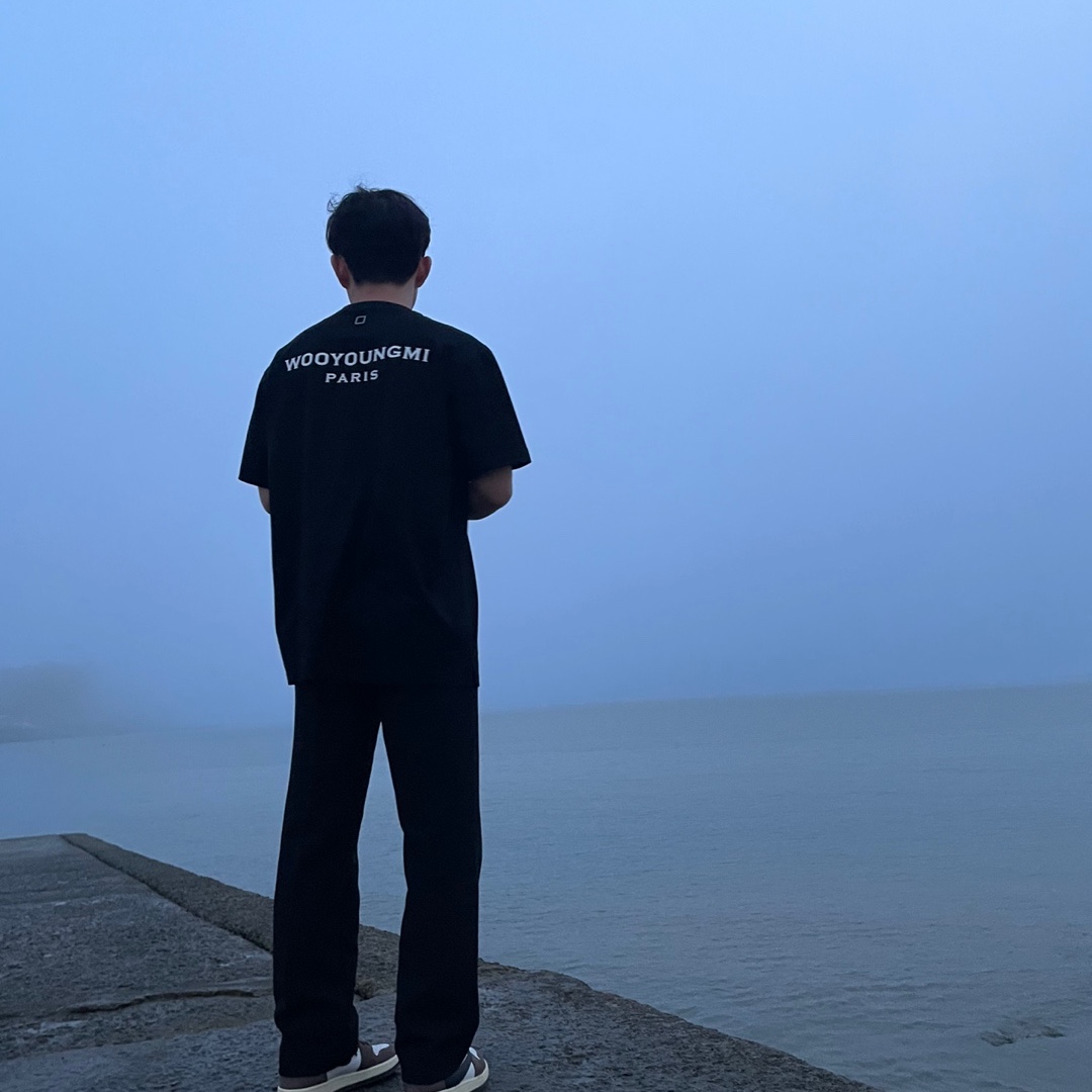 Wooyoungmi White Back Logo T-Shirt Black - 22SS, Jordan 1 x Travis Scott Retro High OG SP Mocha 착용 스타일