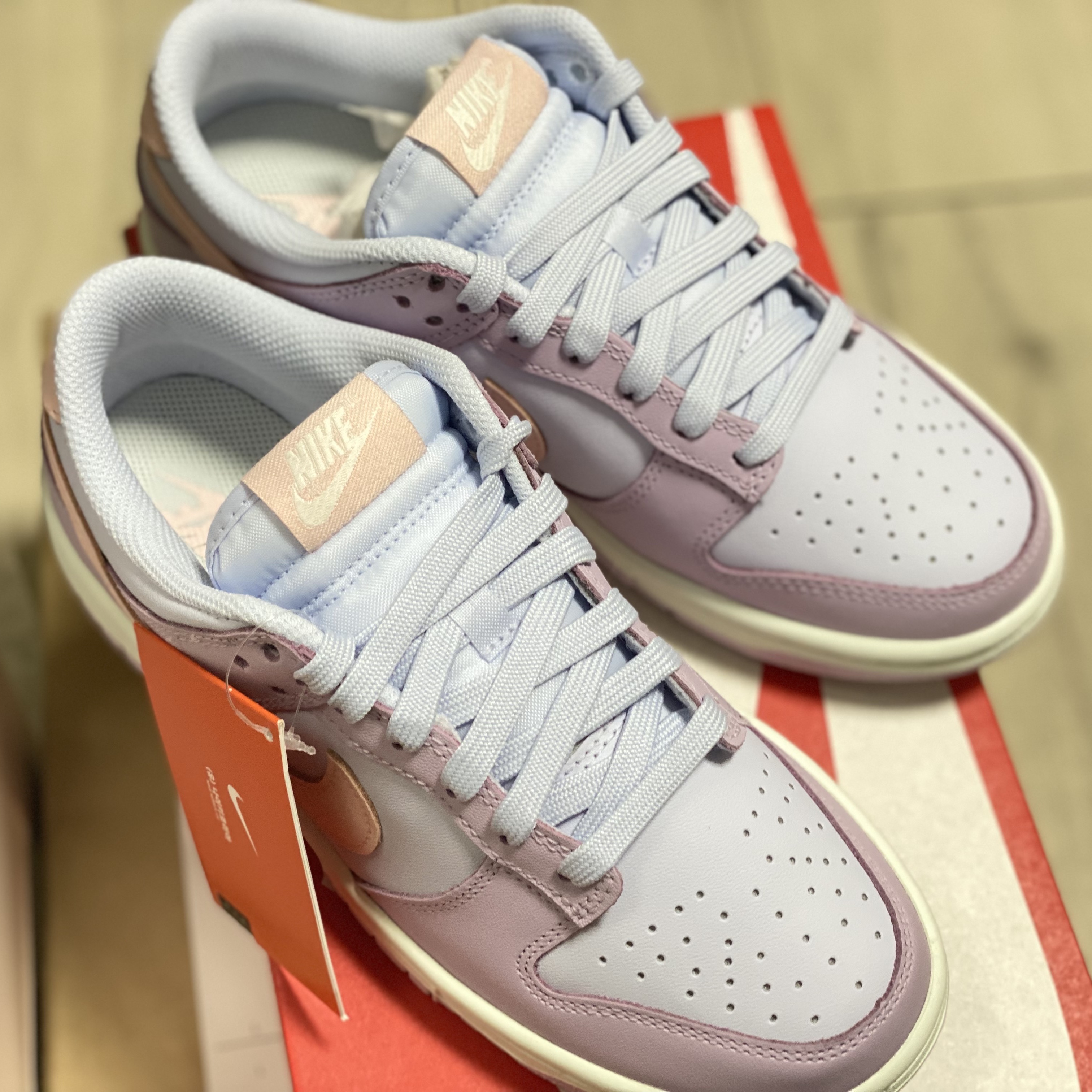 (W) Nike Dunk Low Atmosphere Pink 착용 스타일 - 4