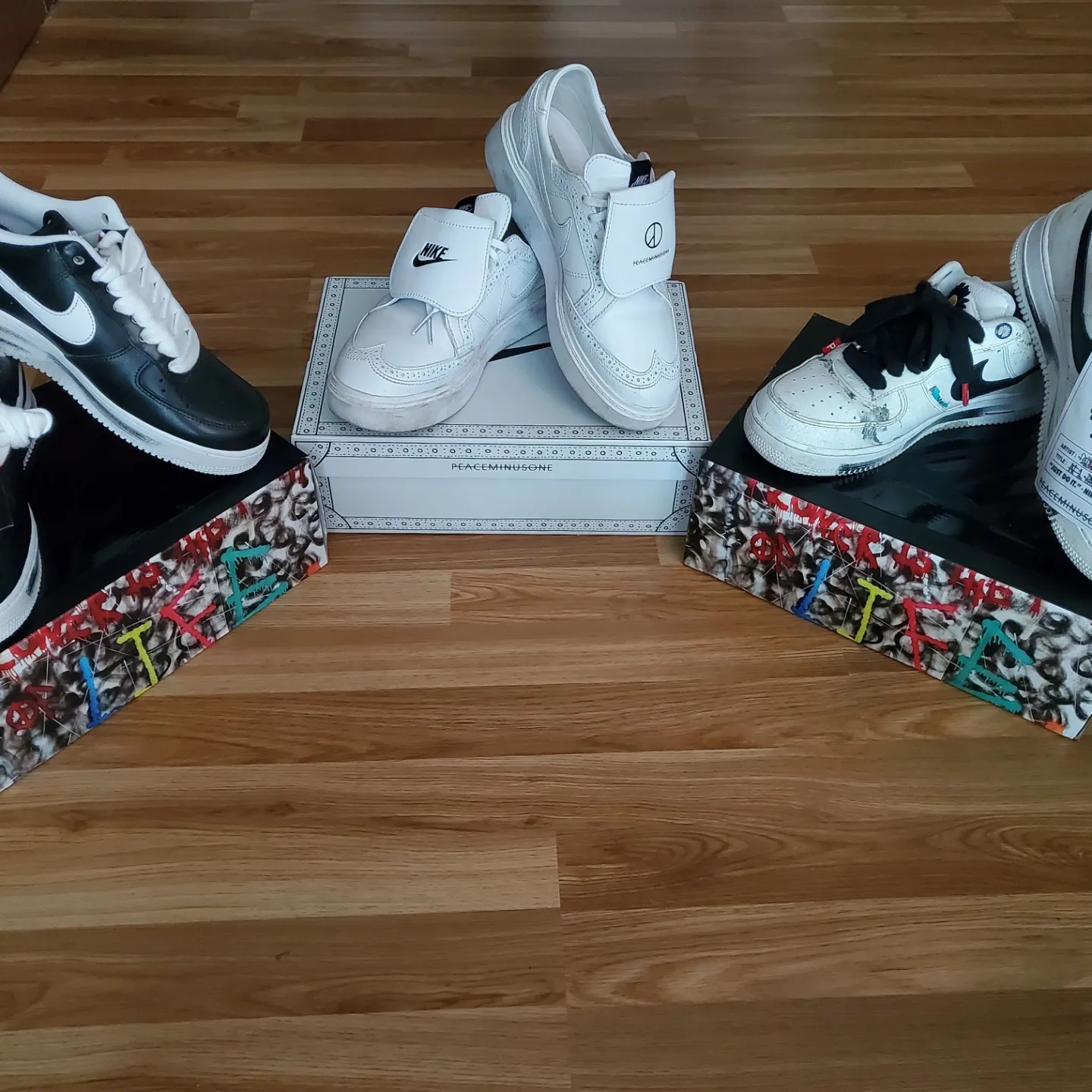 Nike x Peaceminusone Air Force 1 Low Para-Noise, Nike x Peaceminusone Air Force 1 Low Para-Noise 2.0 착용 스타일