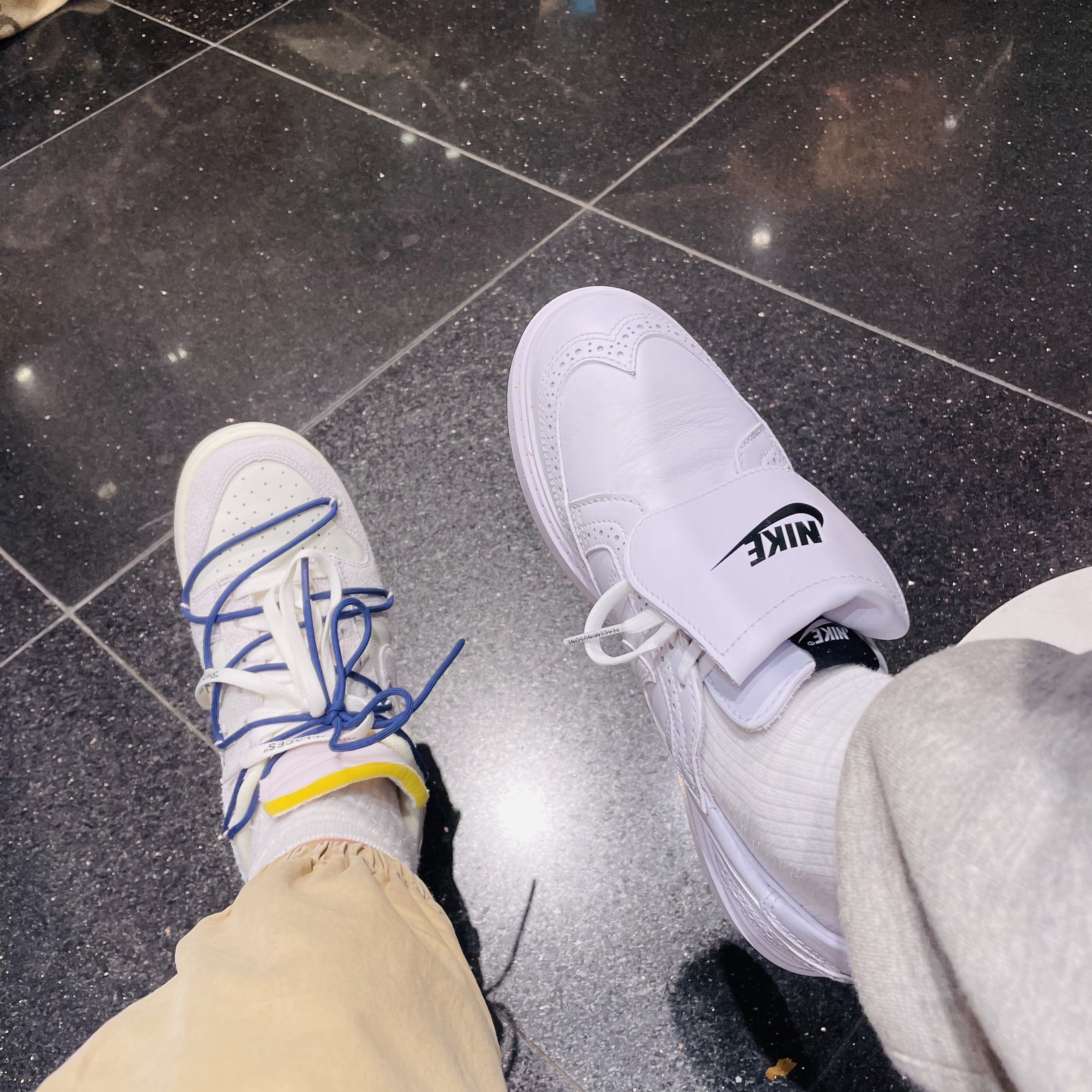 Nike x Off-White Dunk Low The 50 - Lot 18, Nike x Peaceminusone Kwondo1 White 착용 스타일