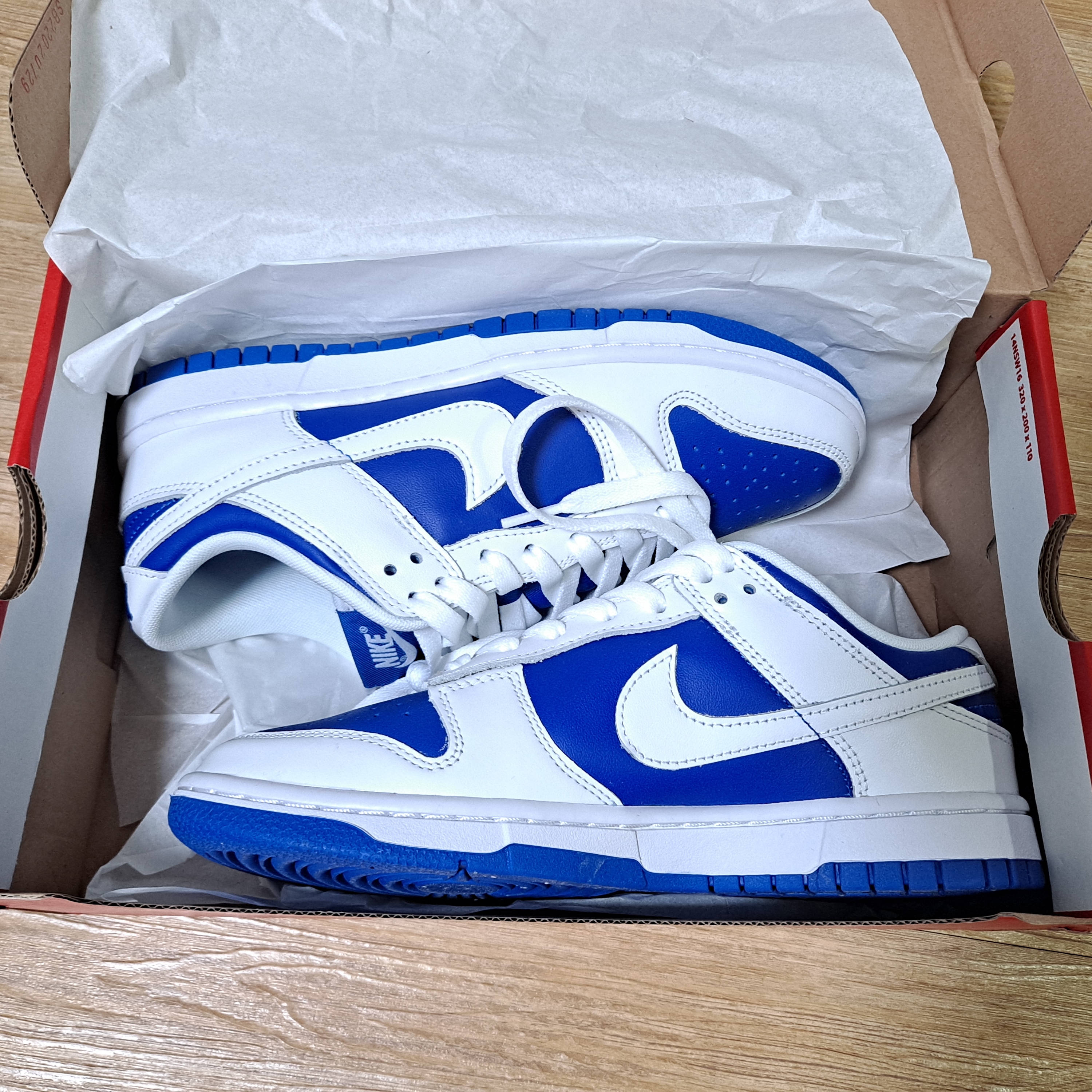 Nike Dunk Low Retro Racer Blue and White 착용 스타일 - 1