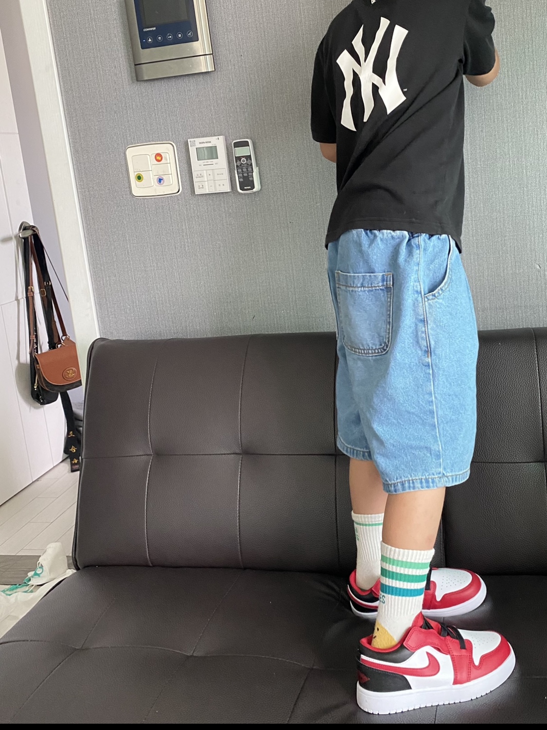 (PS) Jordan 1 Low Alt White Gym Red Black 착용 스타일 - 2