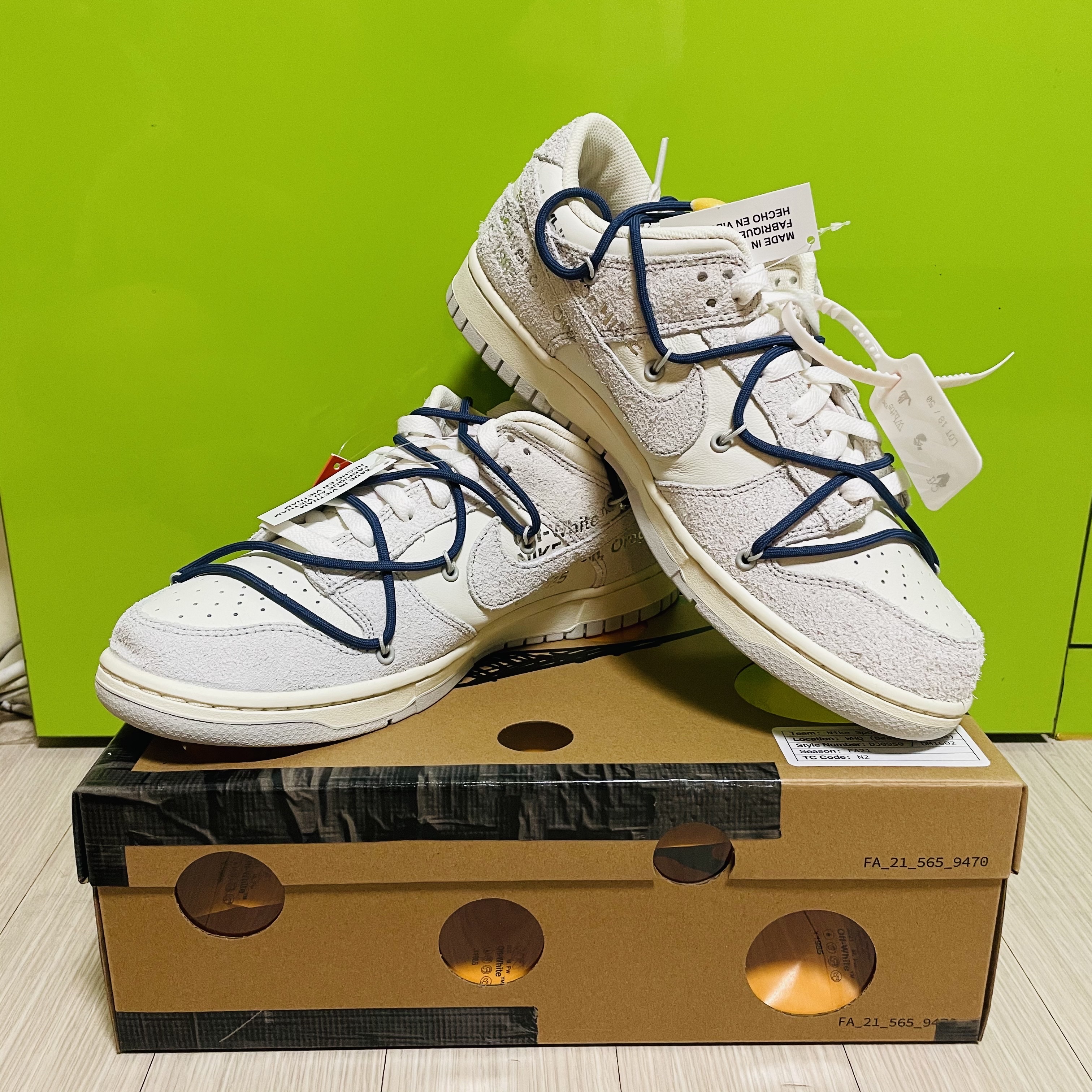 Nike x Off-White Dunk Low The 50 - Lot 18 착용 스타일 - 2