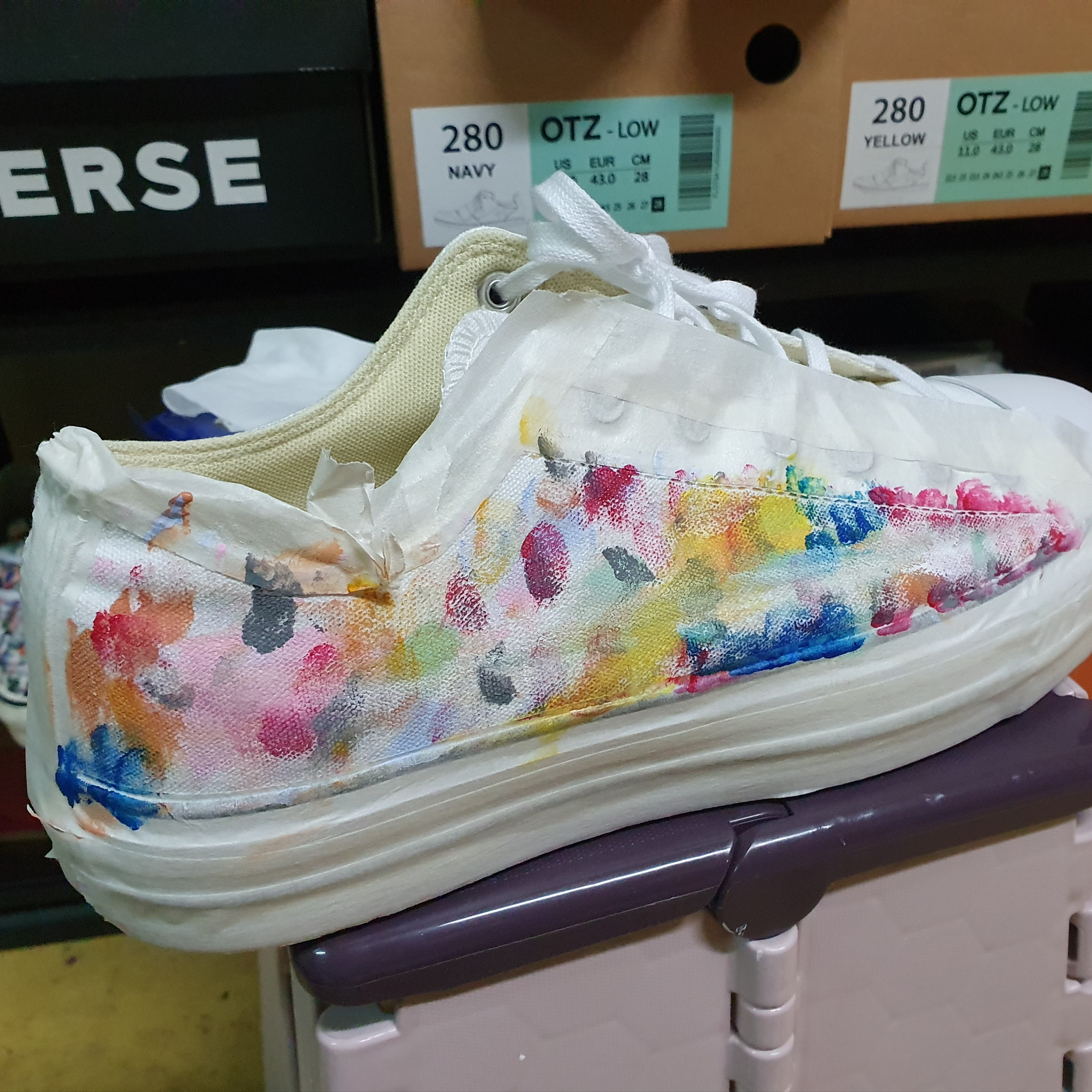 (W) Converse Chuck Taylor All Star Lift Ox White Black 착용 스타일 - 2