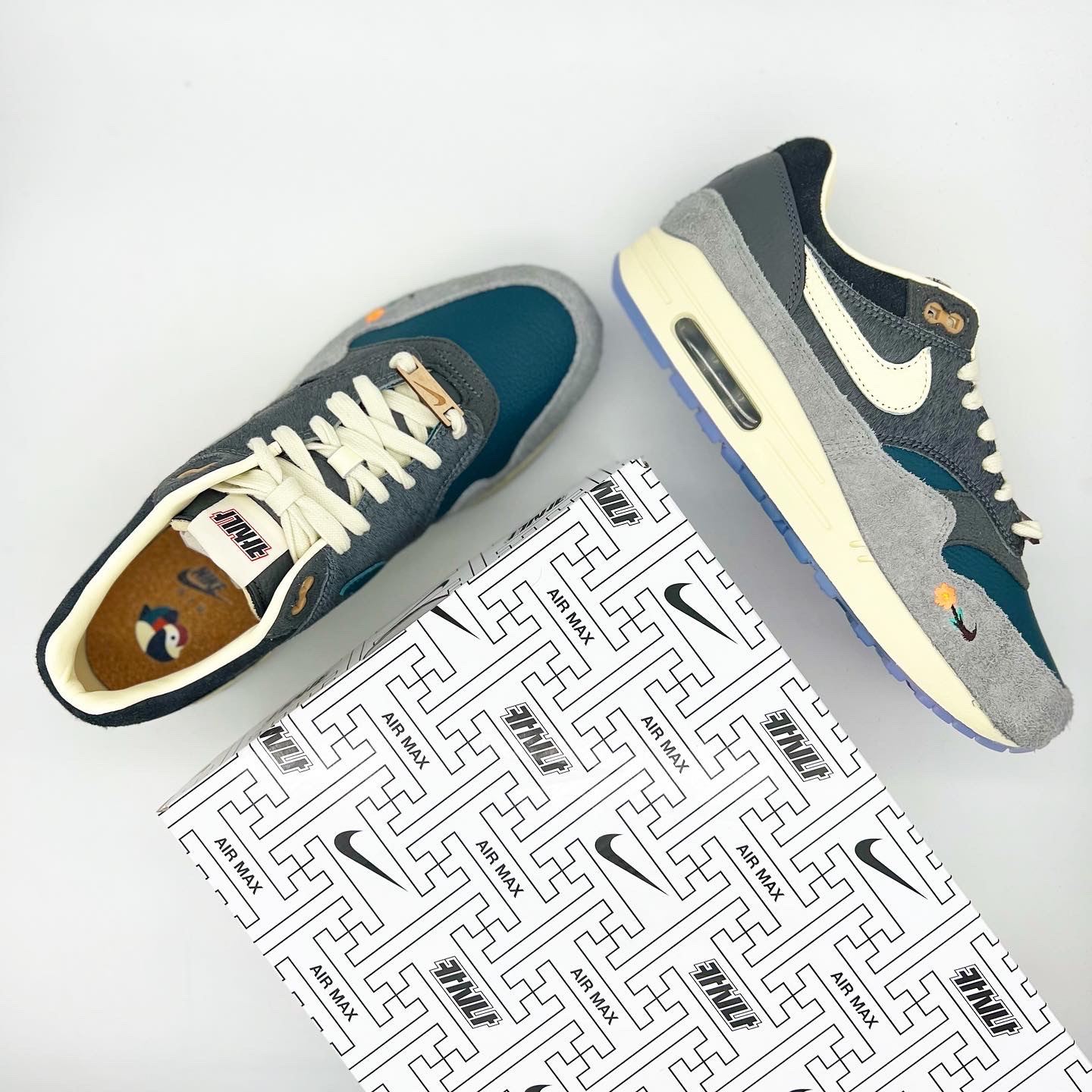 Nike x Kasina Air Max 1 SP Won-Ang Particle Grey 착용 스타일 - 5