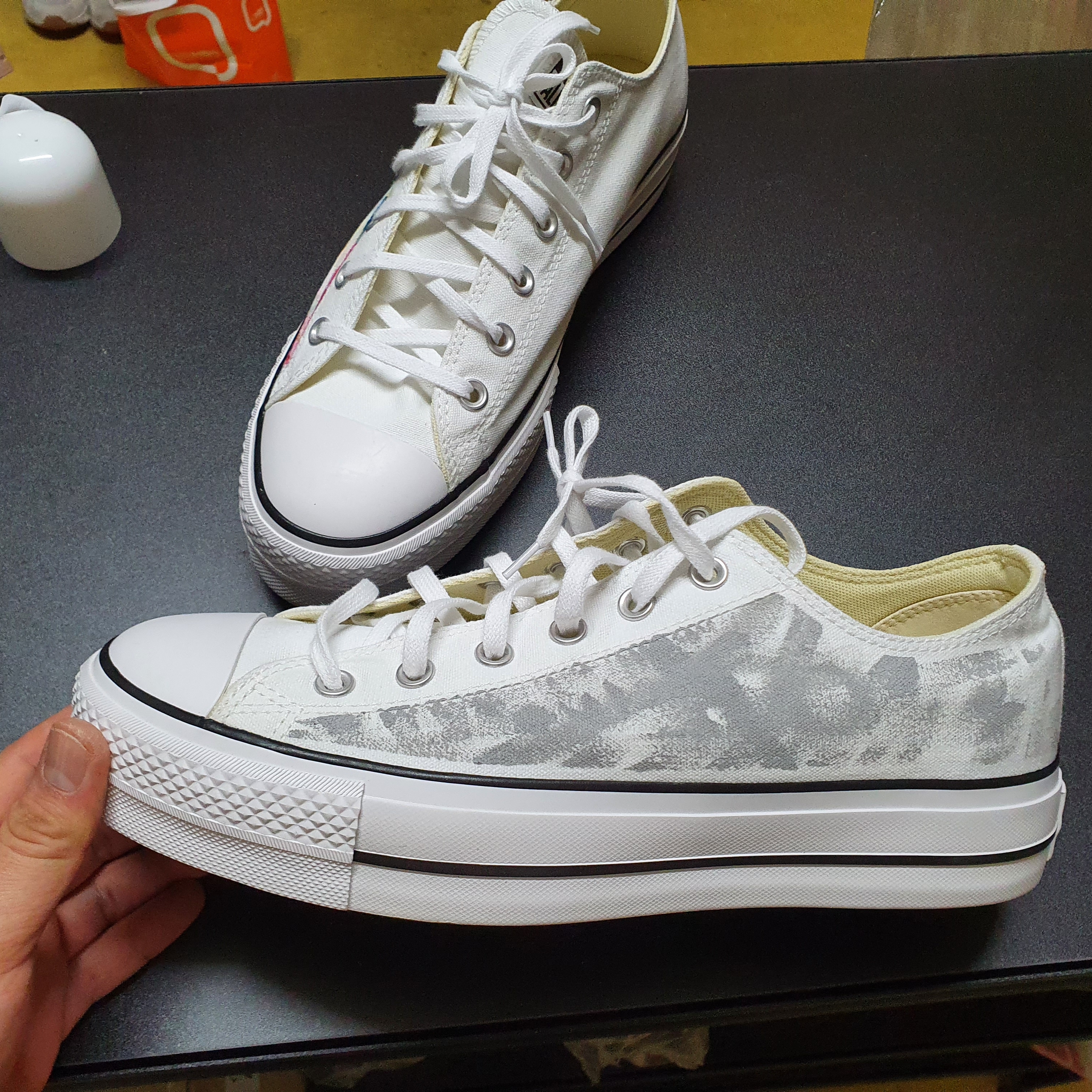 (W) Converse Chuck Taylor All Star Lift Ox White Black 착용 스타일 - 3