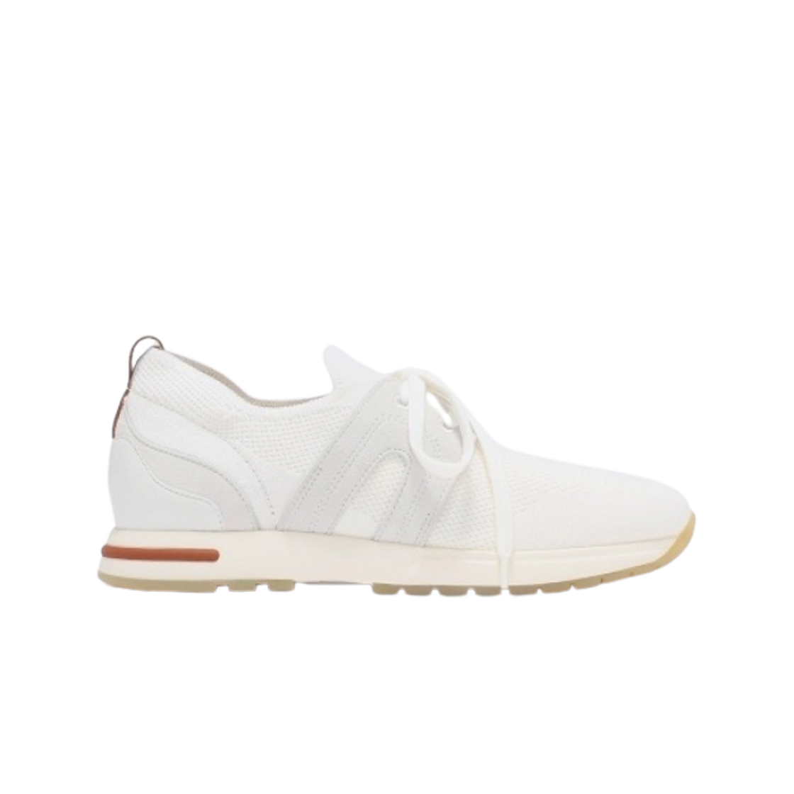 (W) 로로 피아나 360 LP 플렉시 워크 레이디 스니커즈 화이트((W) Loro Piana 360 LP Flexy Walk Lady Sneakers White)