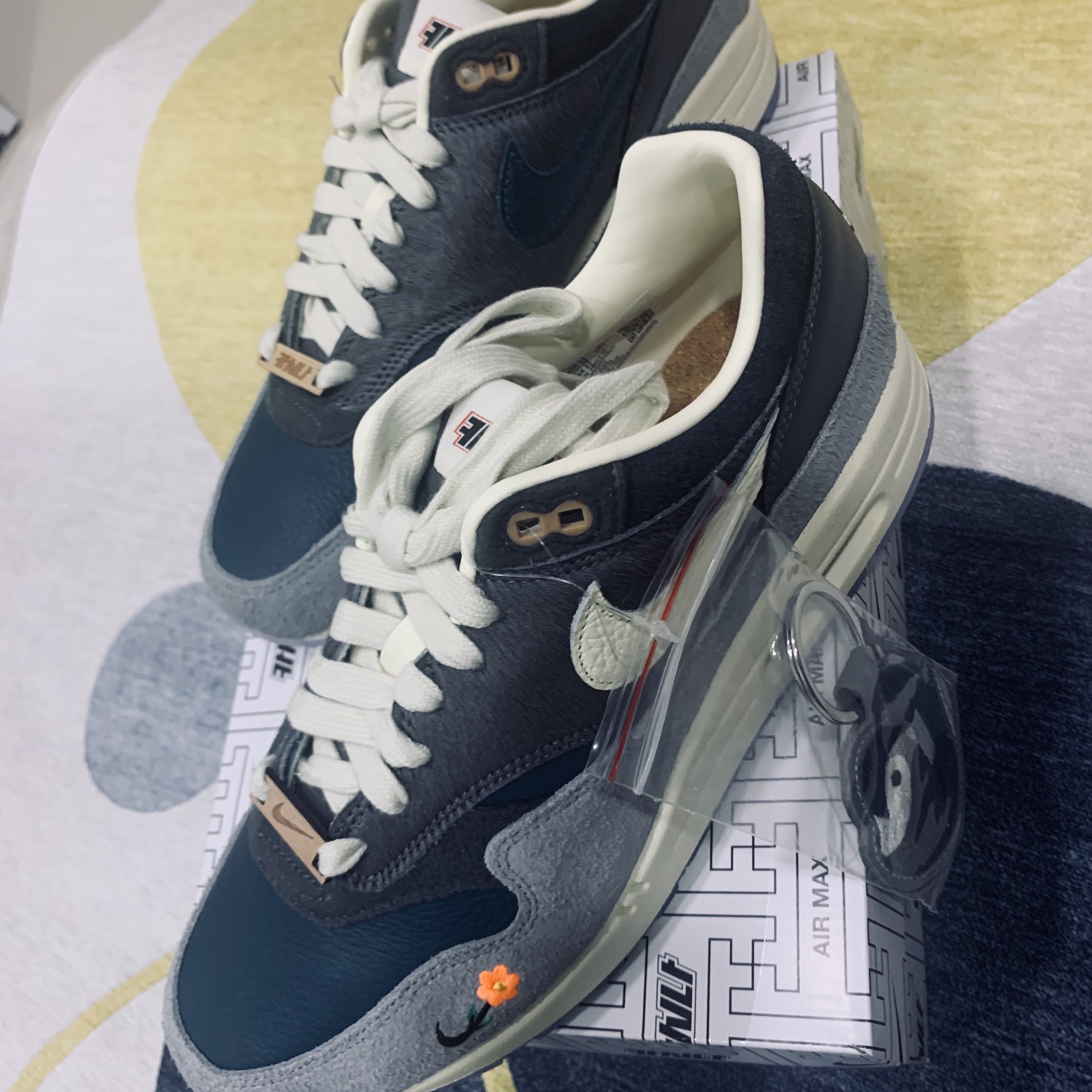 Nike x Kasina Air Max 1 SP Won-Ang Particle Grey 착용 스타일 - 1