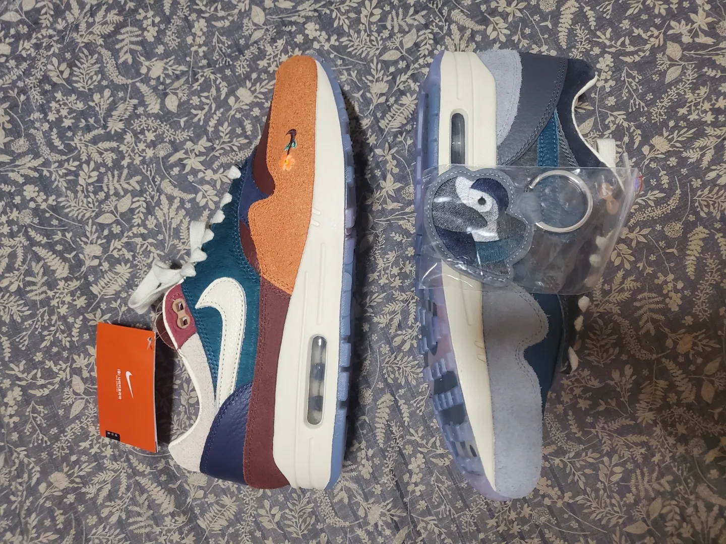 Nike x Kasina Air Max 1 SP Won-Ang Particle Grey, Nike x Kasina Air Max 1 SP Won-Ang Orange 착용 스타일 - 2