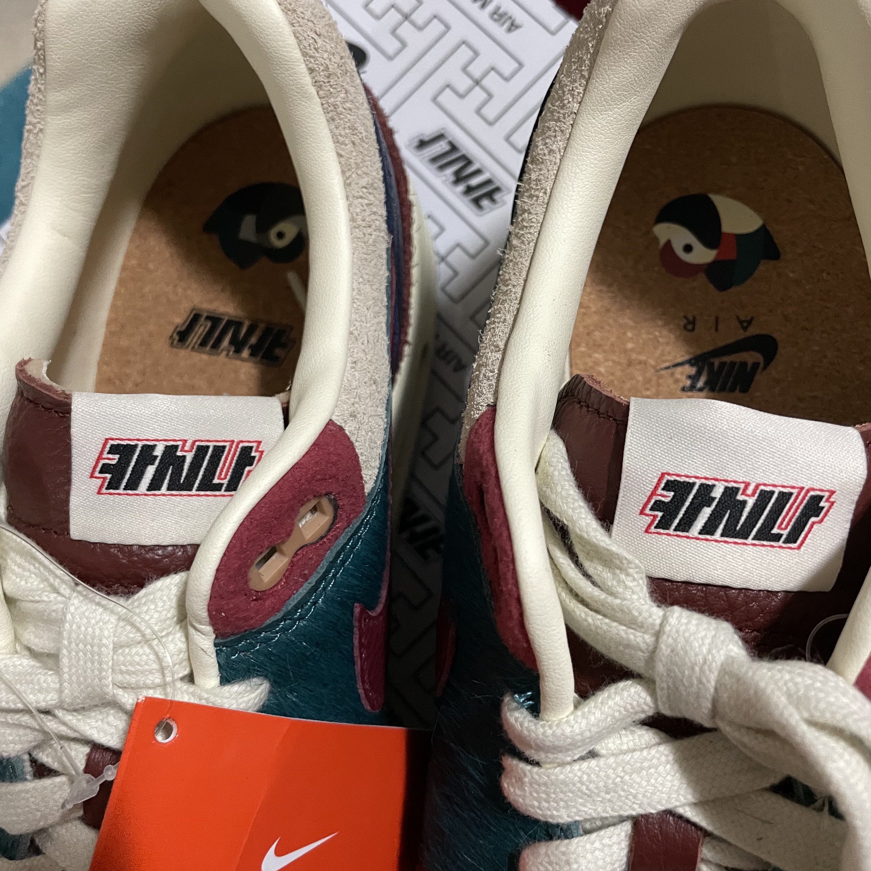 Nike x Kasina Air Max 1 SP Won-Ang Orange, Nike x Kasina Air Max 1 SP Won-Ang Particle Grey 착용 스타일 - 2
