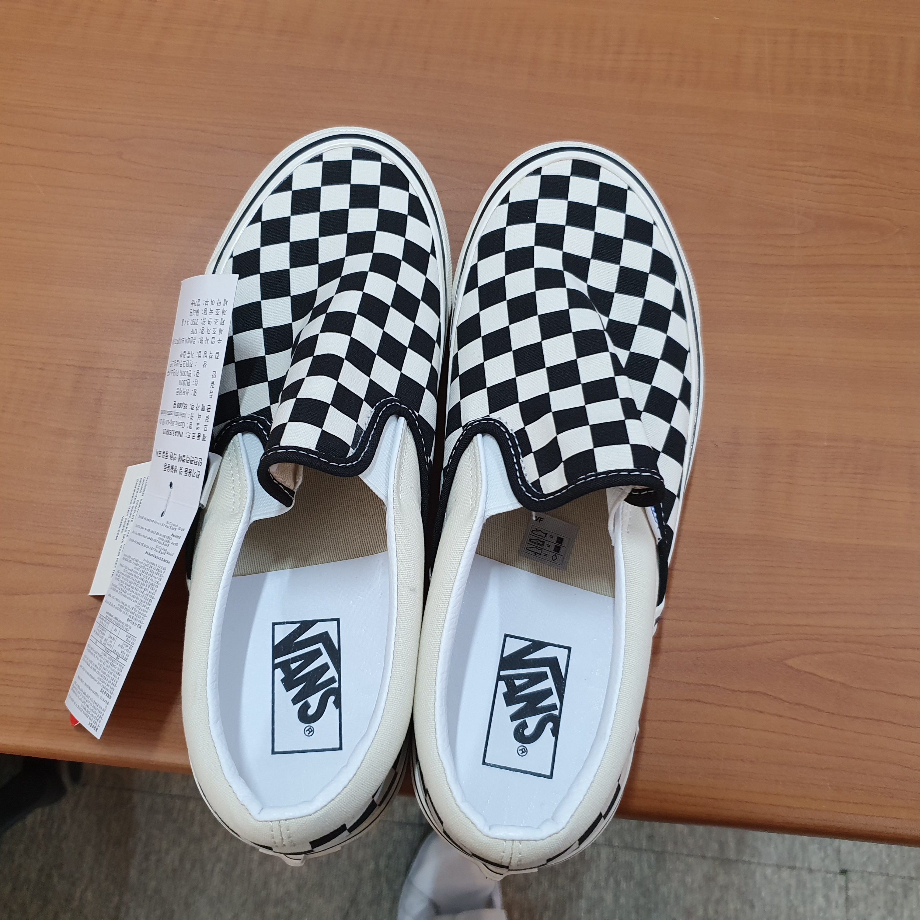 Vans Slip-On 98 DX Anaheim Factory Classic Checkerboard 착용 스타일 - 3