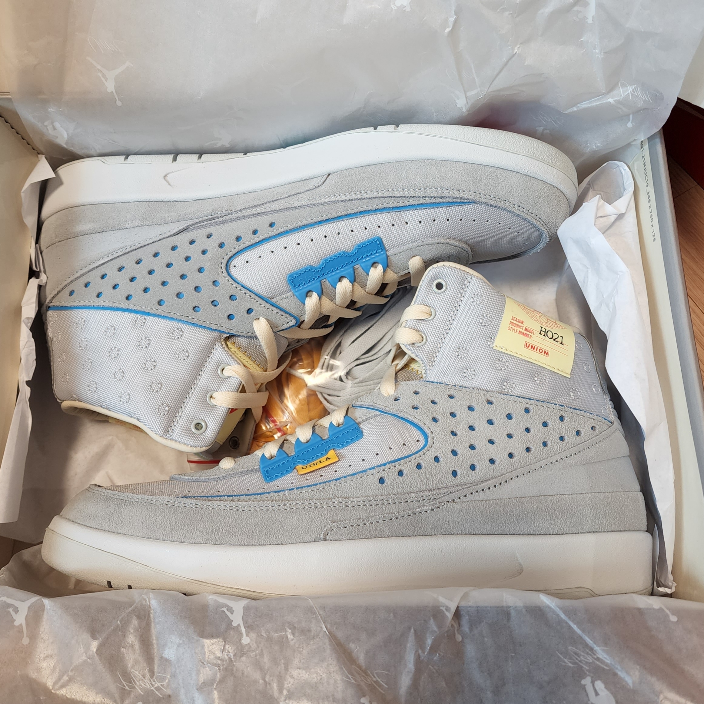 Jordan 2 x Union Retro SP Grey Fog 착용 스타일