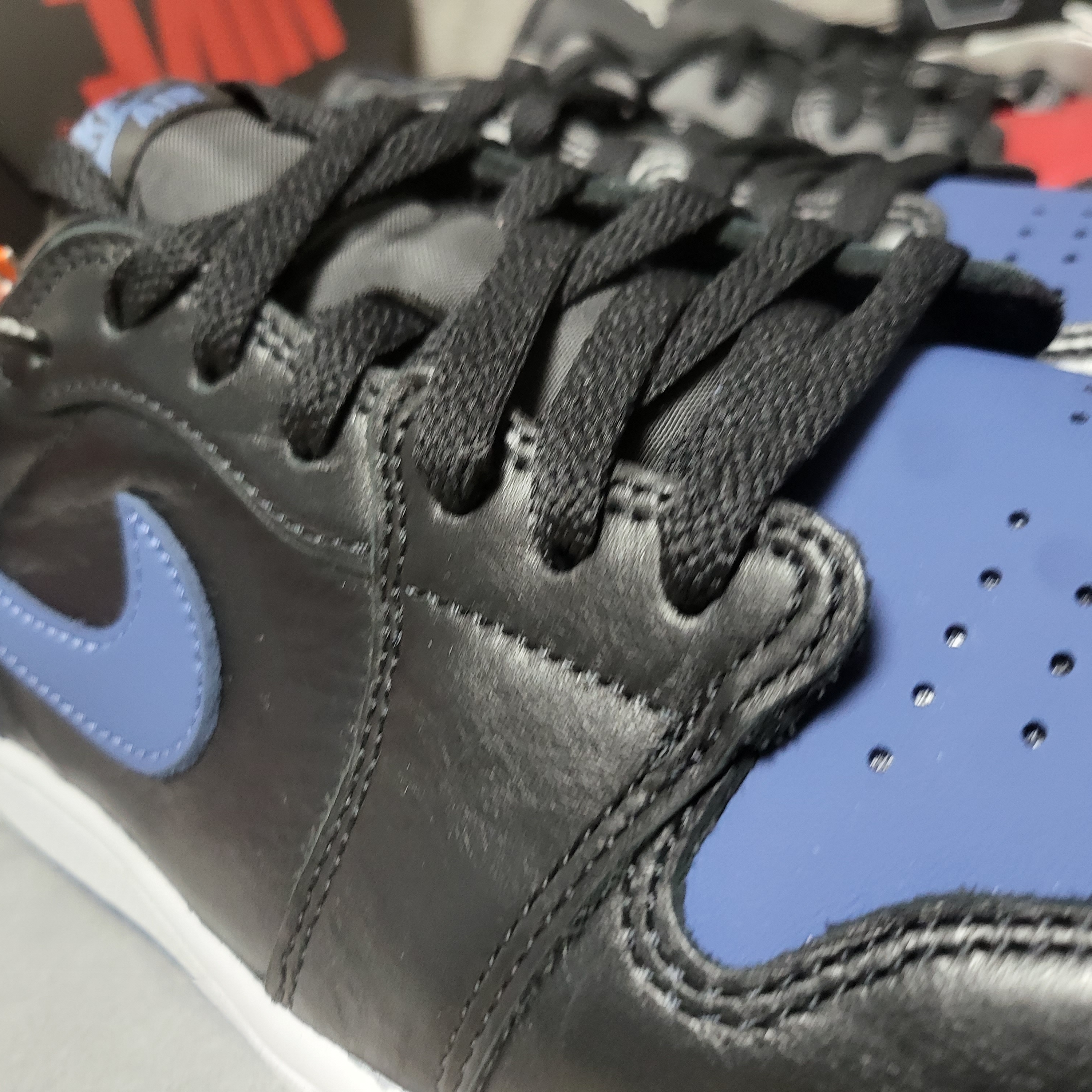 Jordan 1 Low Bred Toe, Jordan 1 Retro Low OG Mystic Navy 착용 스타일 - 4