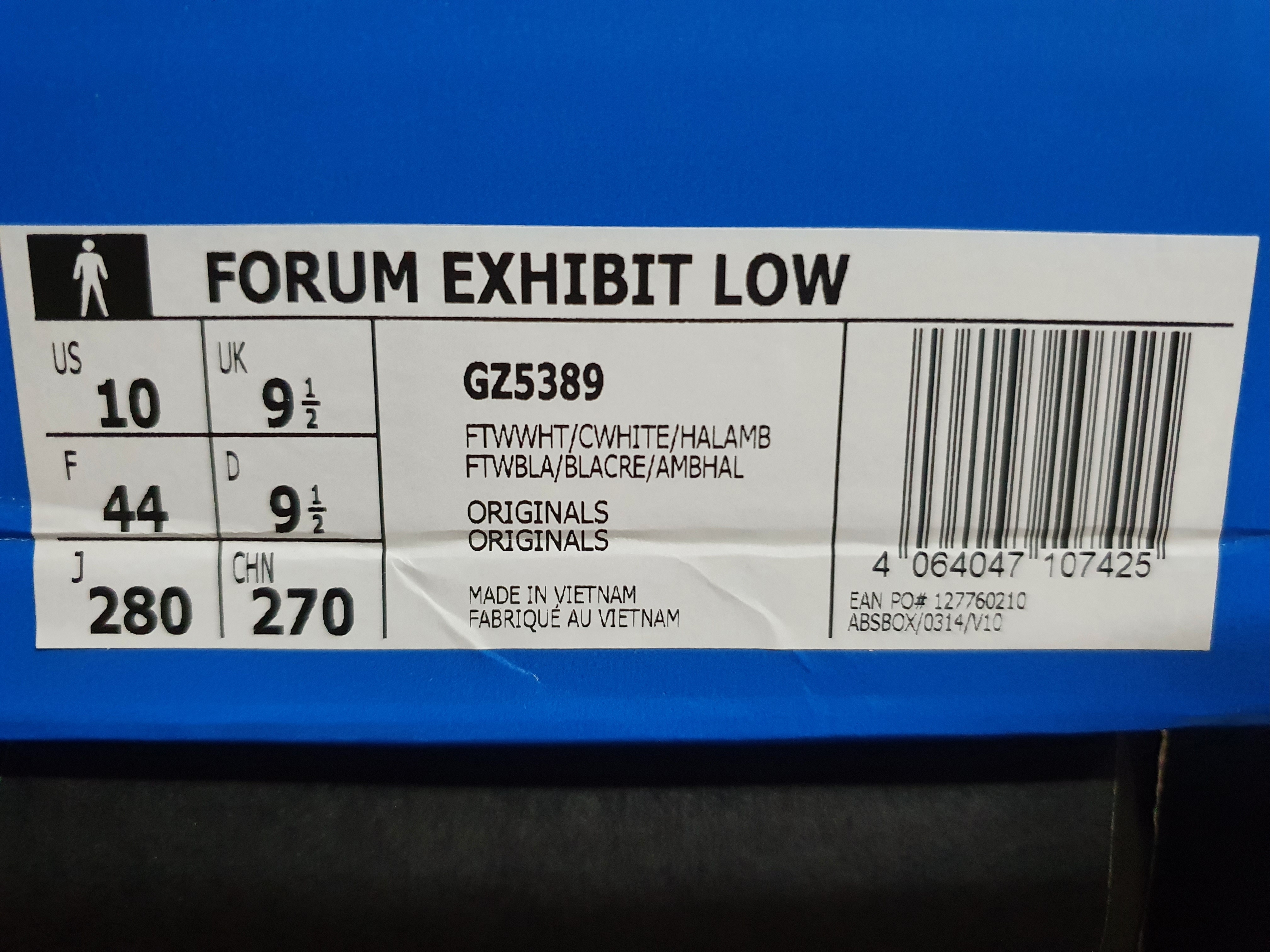 Adidas Forum Exhibit Low Cream Halo Amber 착용 스타일 - 3