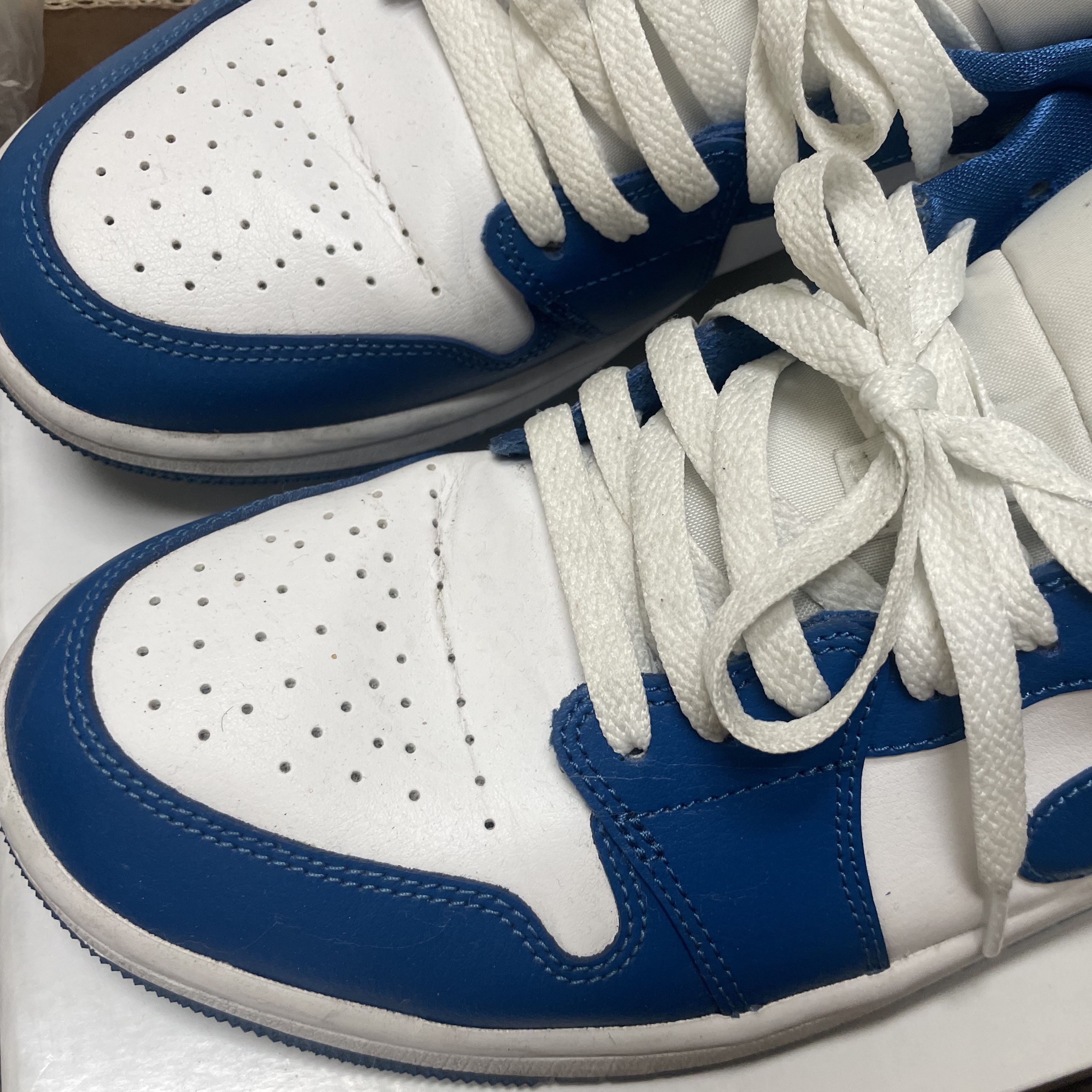 (W) Jordan 1 Low White Dark Marina Blue 착용 스타일