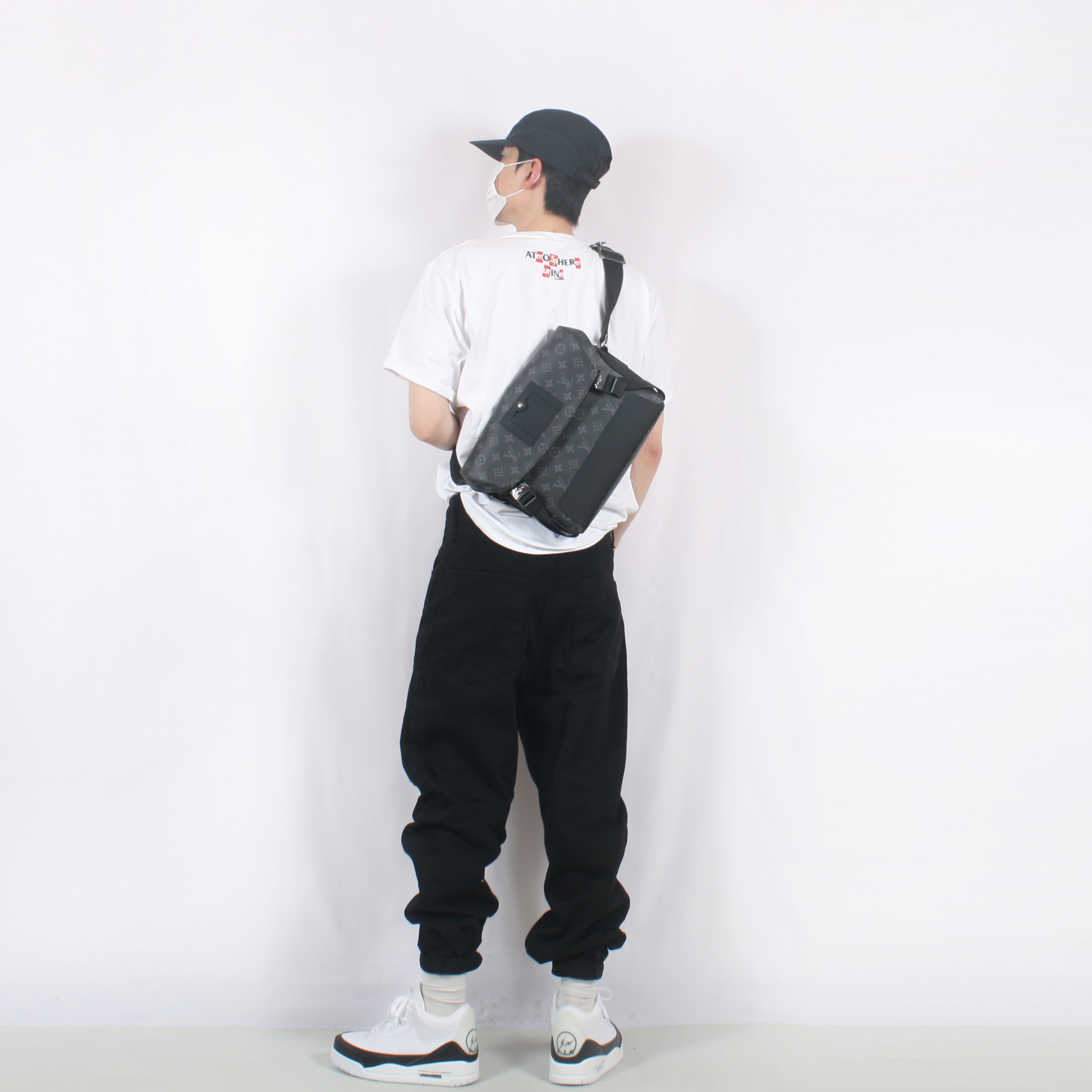 Supreme Hanes Boxer Briefs Black (4 Pack), Jordan 3 x Fragment Retro SP White Black 착용 스타일 - 2