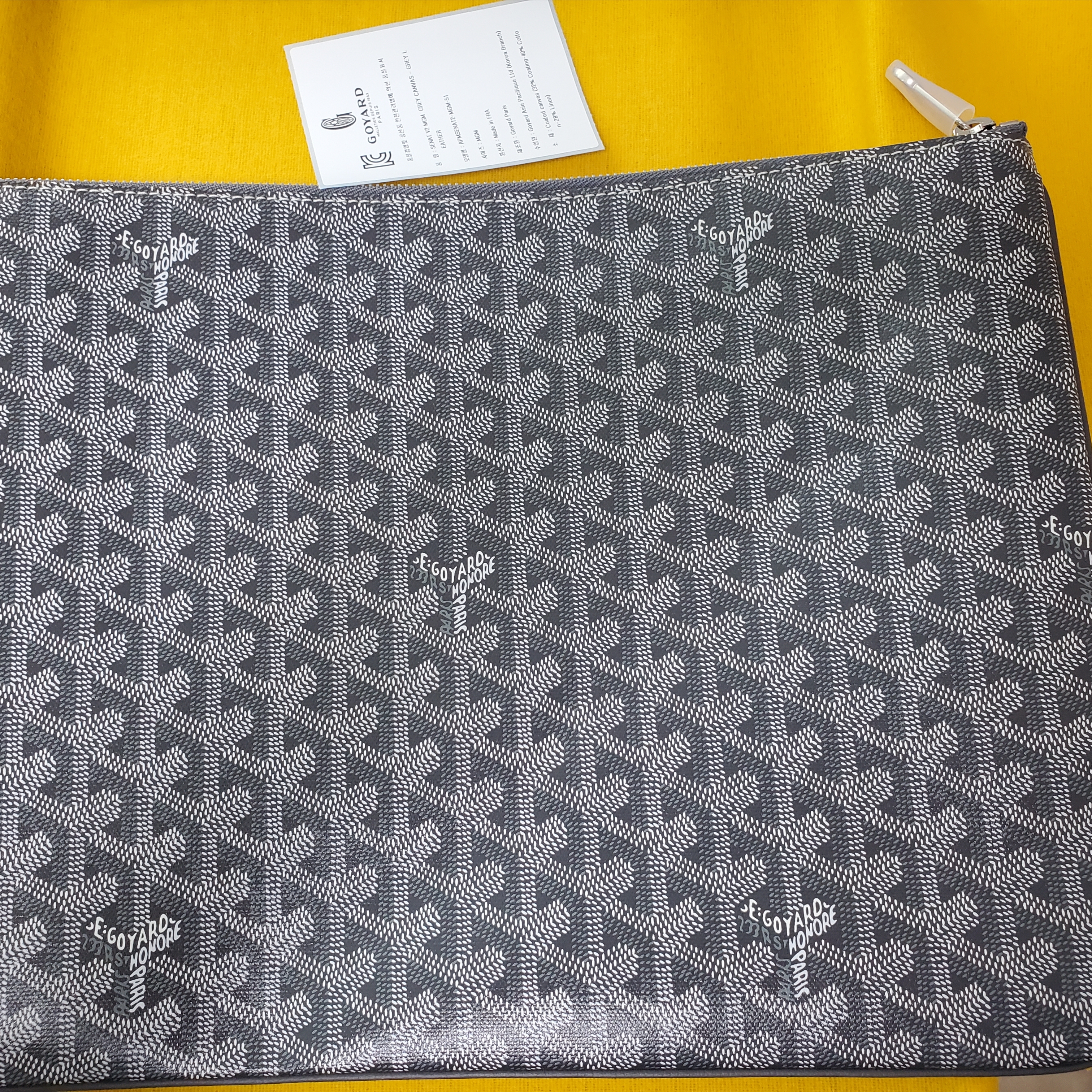 Goyard Senat Pochette MGM Grey 착용 스타일