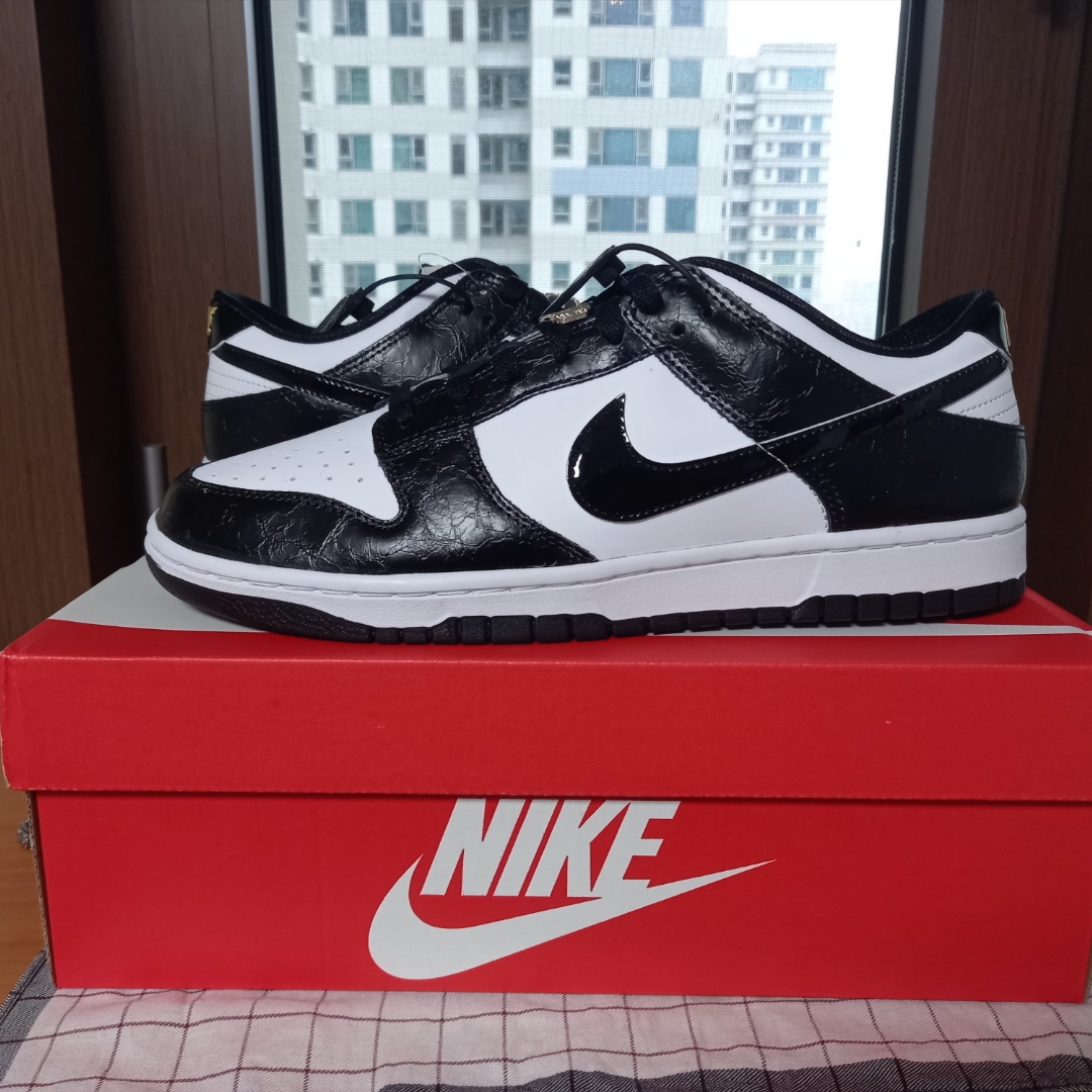 Nike Dunk Low Retro SE Black 착용 스타일 - 1