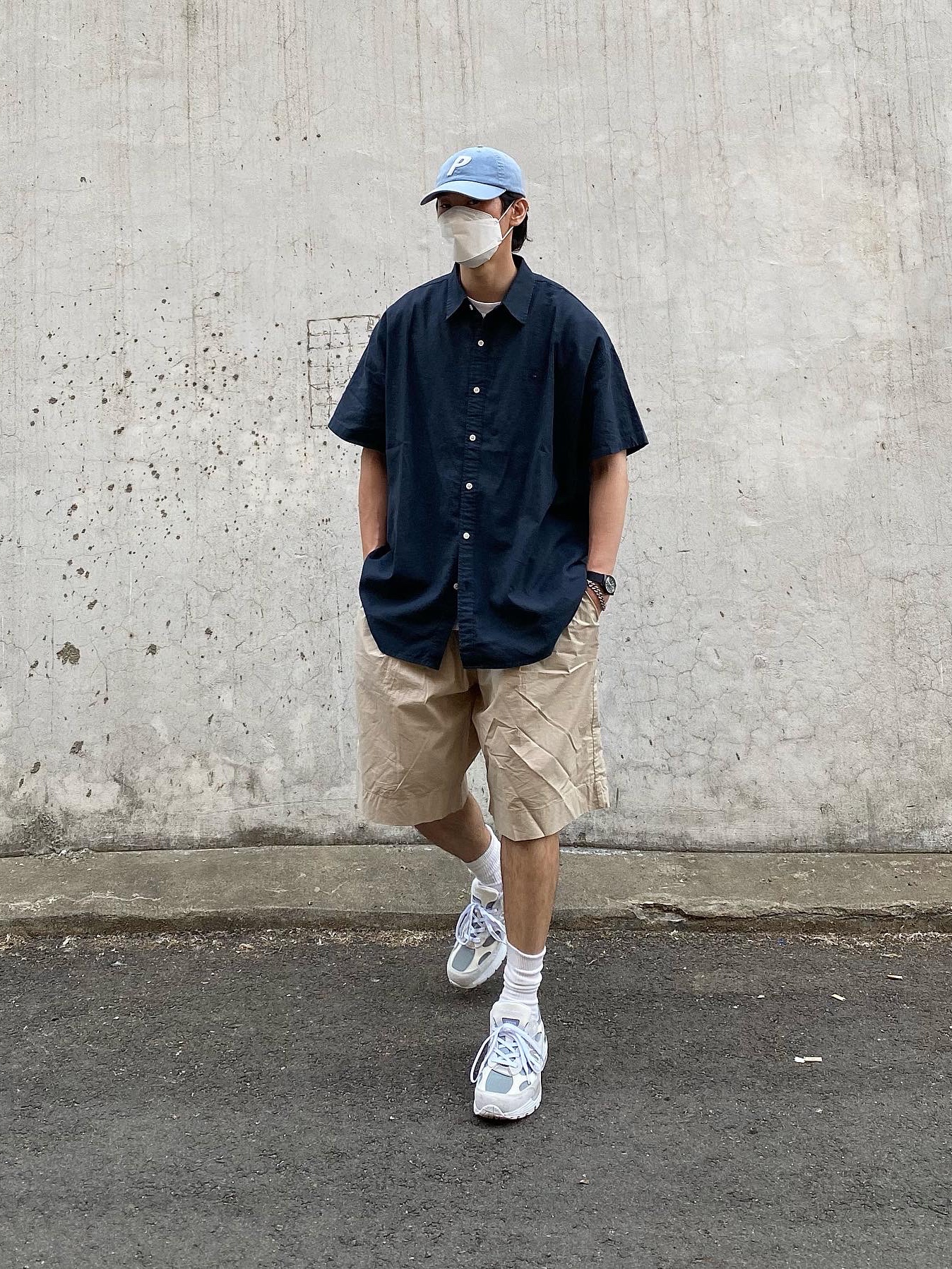 New Balance 992 Made in USA White Silver 착용 스타일 - 1