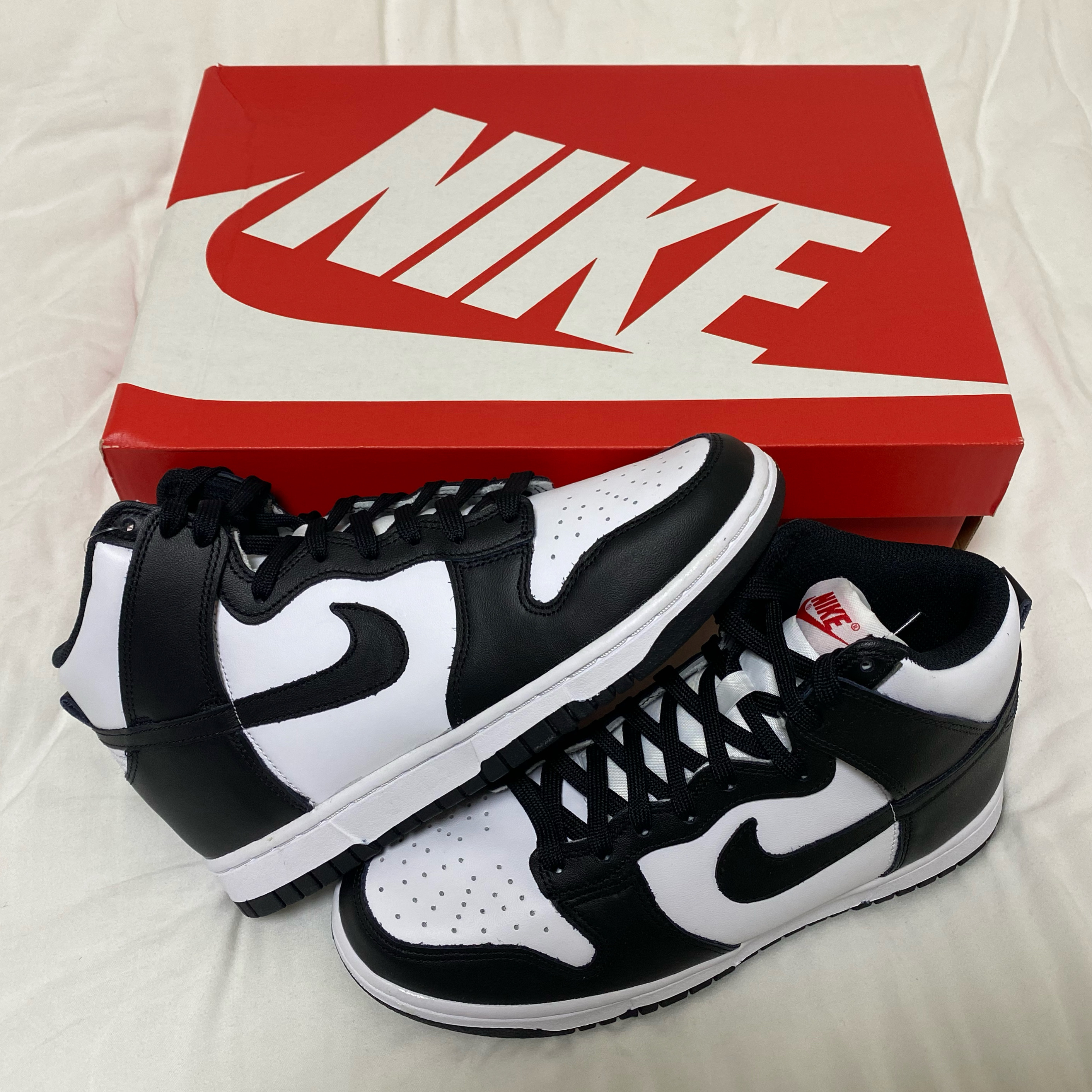 Nike Dunk High Retro Black and White, (W) Nike Dunk High Black and White 착용 스타일 - 1
