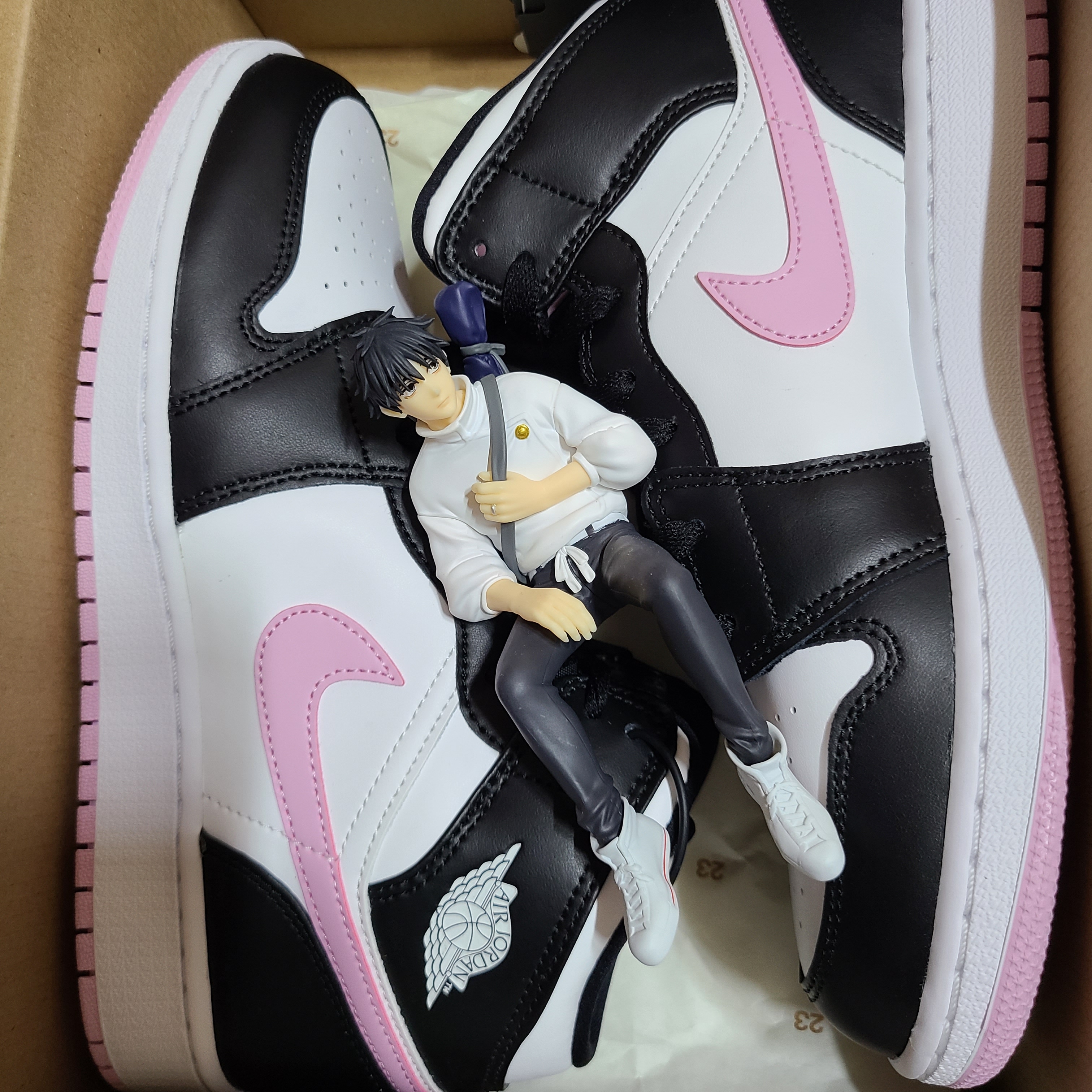 (GS) Jordan 1 Mid Light Arctic Pink 착용 스타일