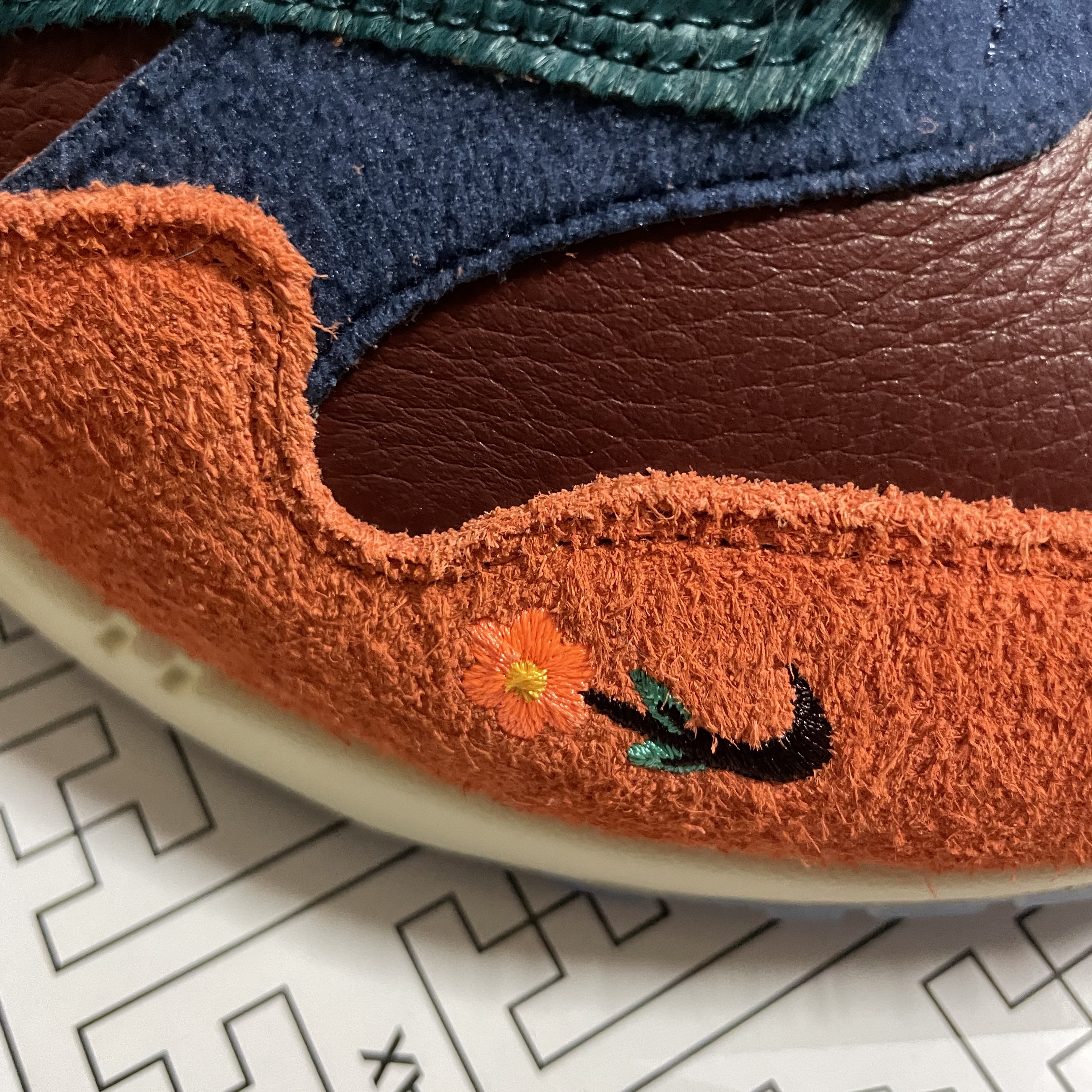 Nike x Kasina Air Max 1 SP Won-Ang Orange, Nike x Kasina Air Max 1 SP Won-Ang Particle Grey 착용 스타일 - 5