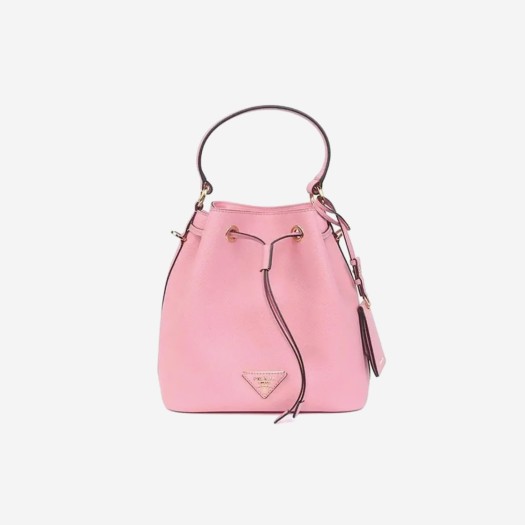 Prada Saffiano Leather Bucket Bag Petal Pink