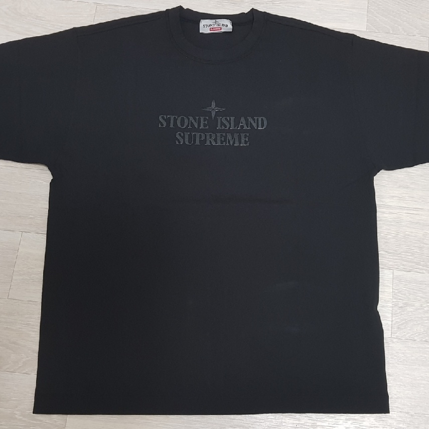 Supreme x Stone Island S/S Top Black - 22SS 착용 스타일 - 1