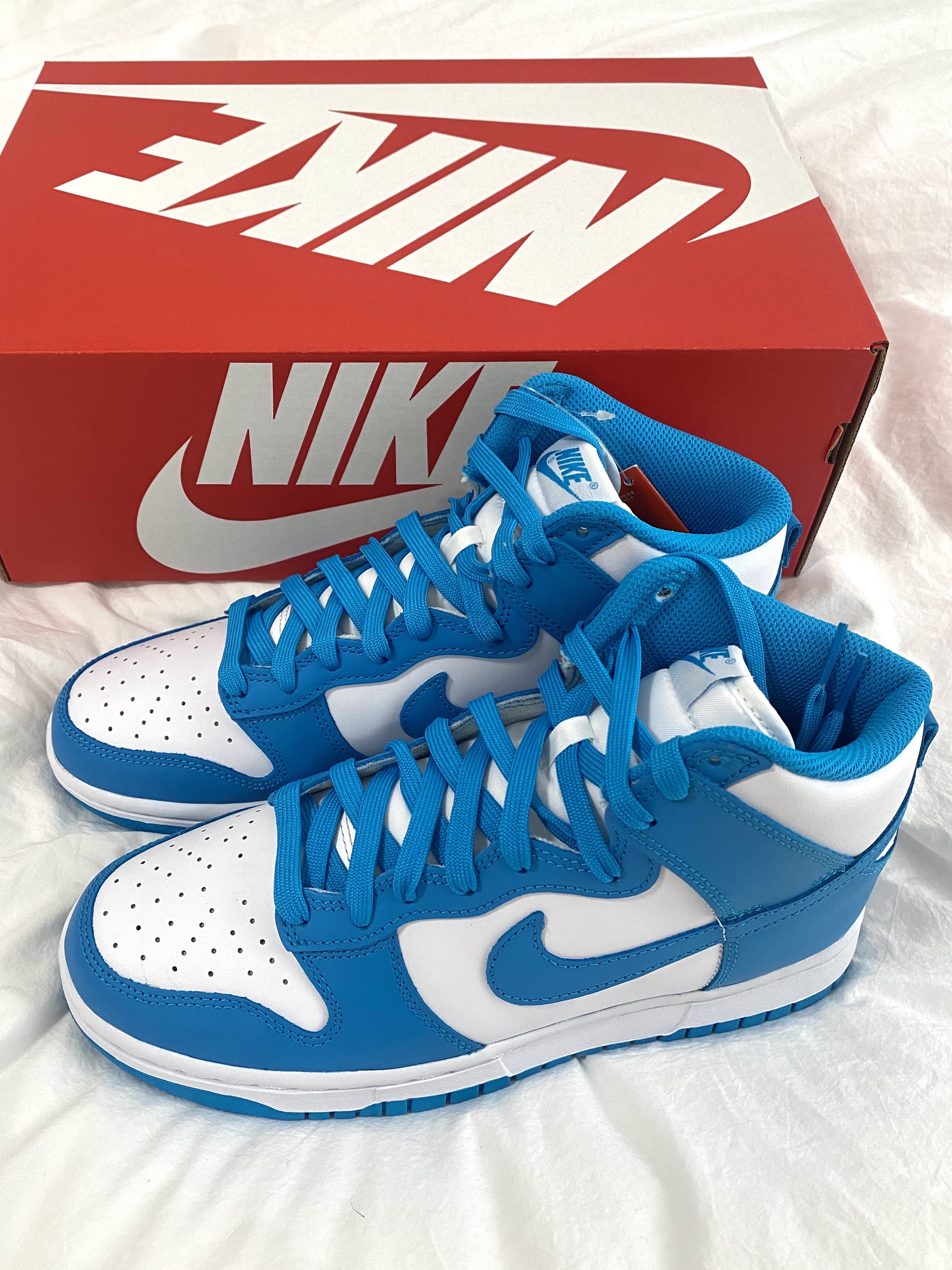 Nike Dunk High Retro Championship Blue 착용 스타일