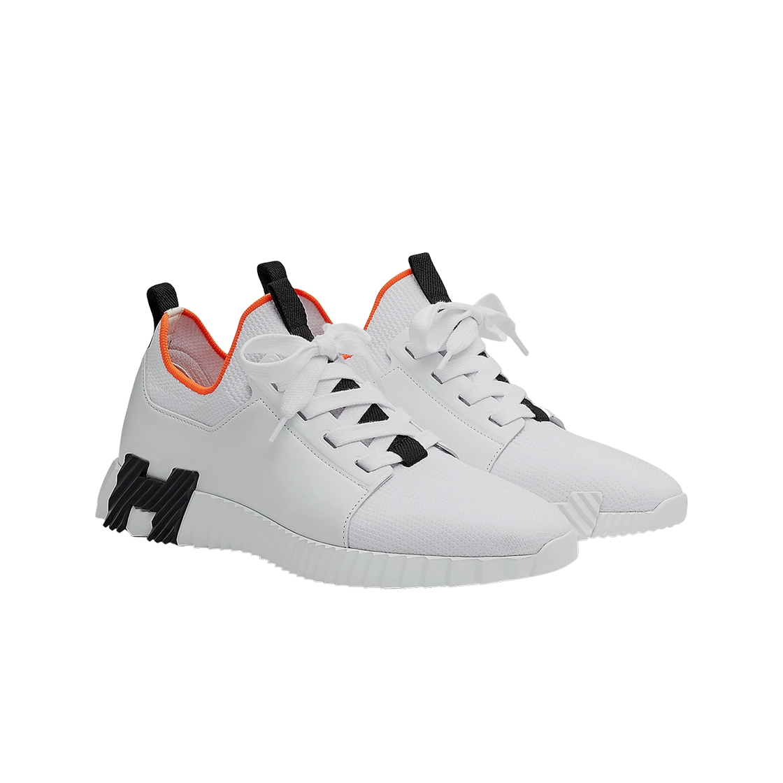 에르메스 디파트 스니커즈 니트 카프스킨 & 블랑(Hermes Depart Sneakers Knit Calfskin & Blanc) - 2