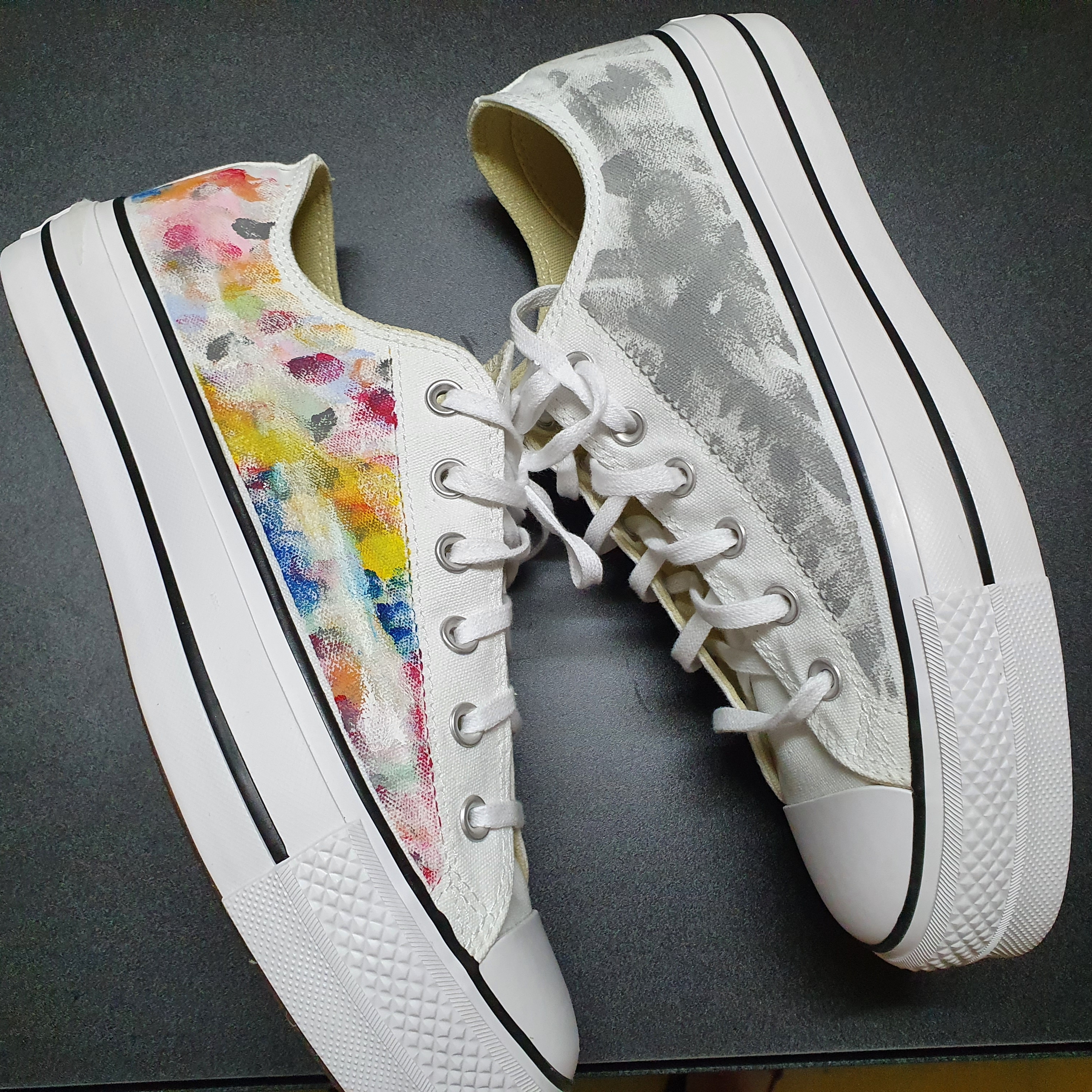 (W) Converse Chuck Taylor All Star Lift Ox White Black 착용 스타일 - 4