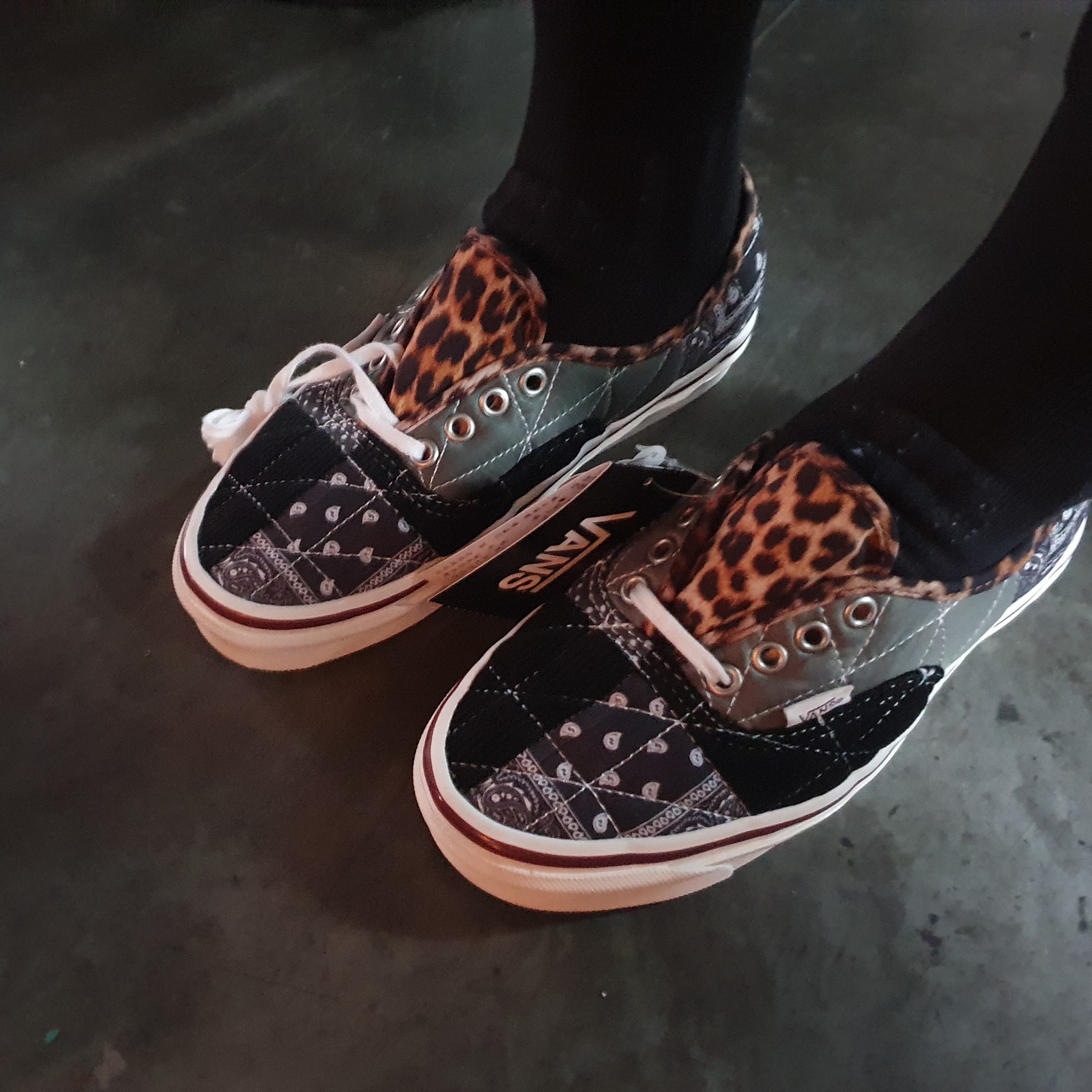 Vans Authentic 44 DX Patchwork Anaheim Factory Quilted Mix 착용 스타일 - 1