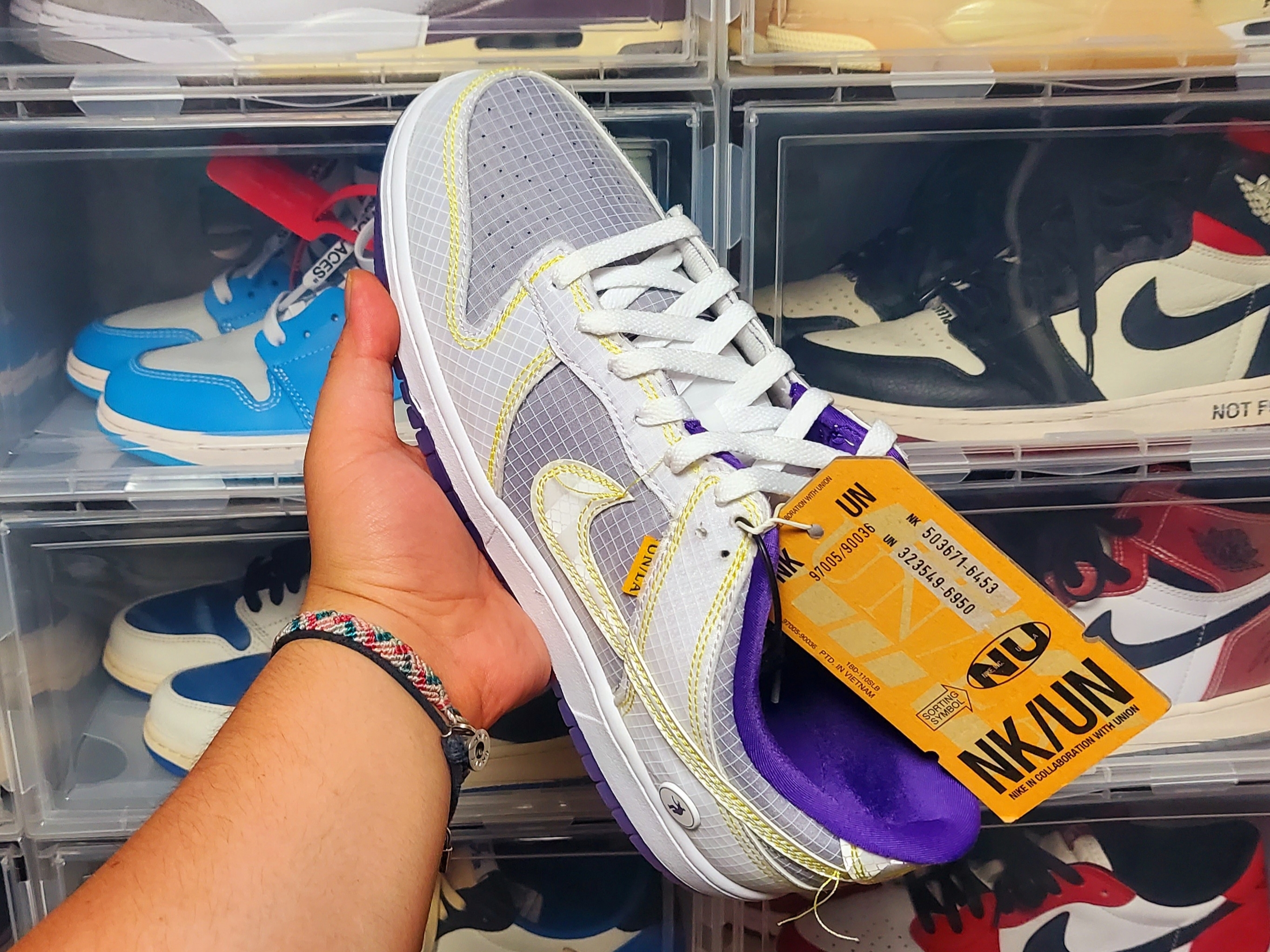 Nike x Union Dunk Low Passport Pack Court Purple White 착용 스타일 - 3