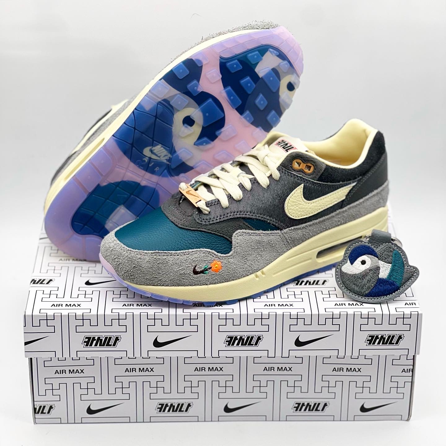 Nike x Kasina Air Max 1 SP Won-Ang Particle Grey 착용 스타일 - 1