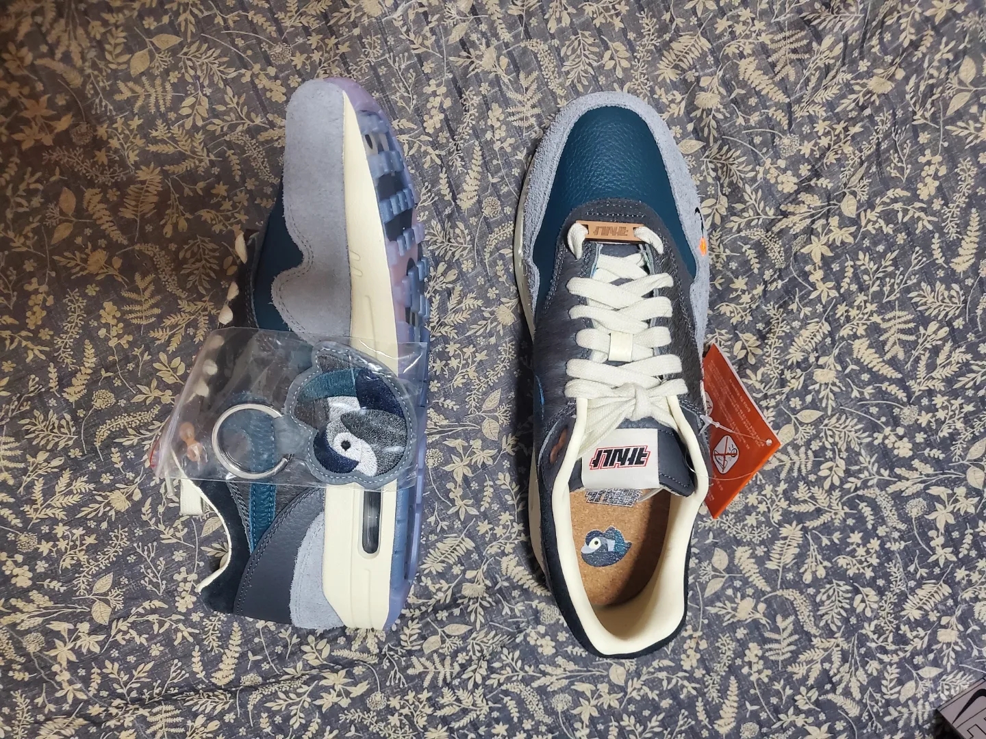 Nike x Kasina Air Max 1 SP Won-Ang Particle Grey, Nike x Kasina Air Max 1 SP Won-Ang Orange 착용 스타일 - 3