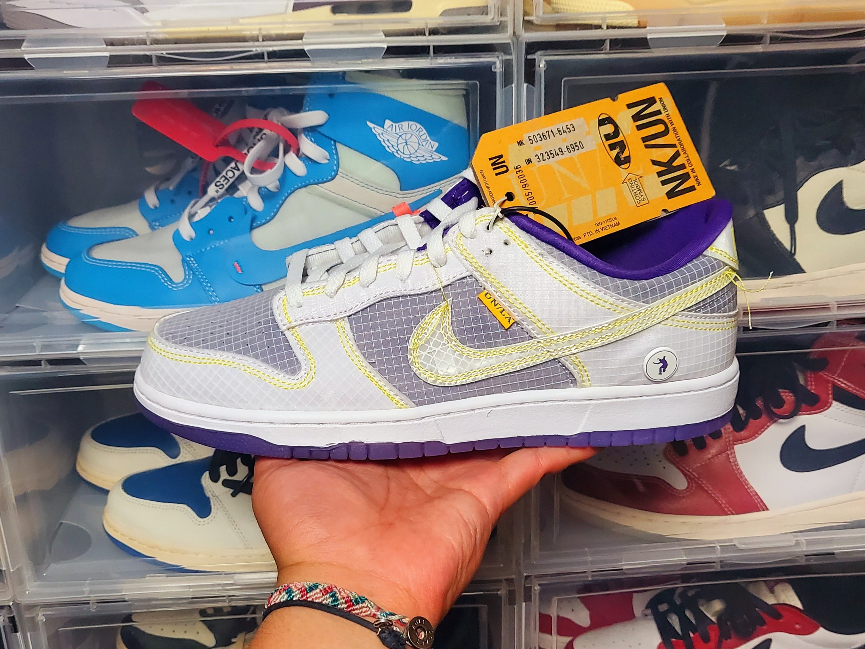 Nike x Union Dunk Low Passport Pack Court Purple White 착용 스타일 - 2