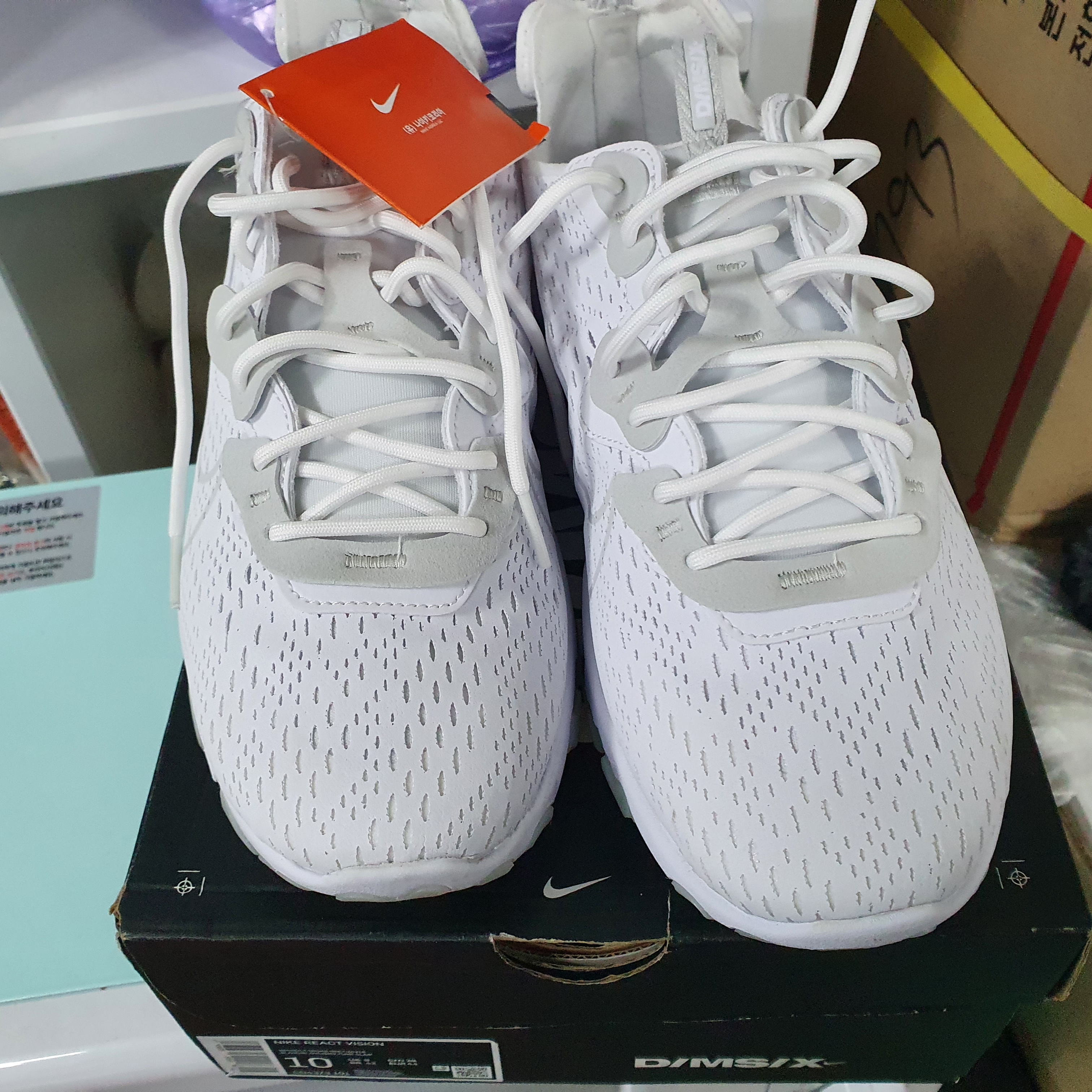 (W) Nike React Vision White 착용 스타일 - 4