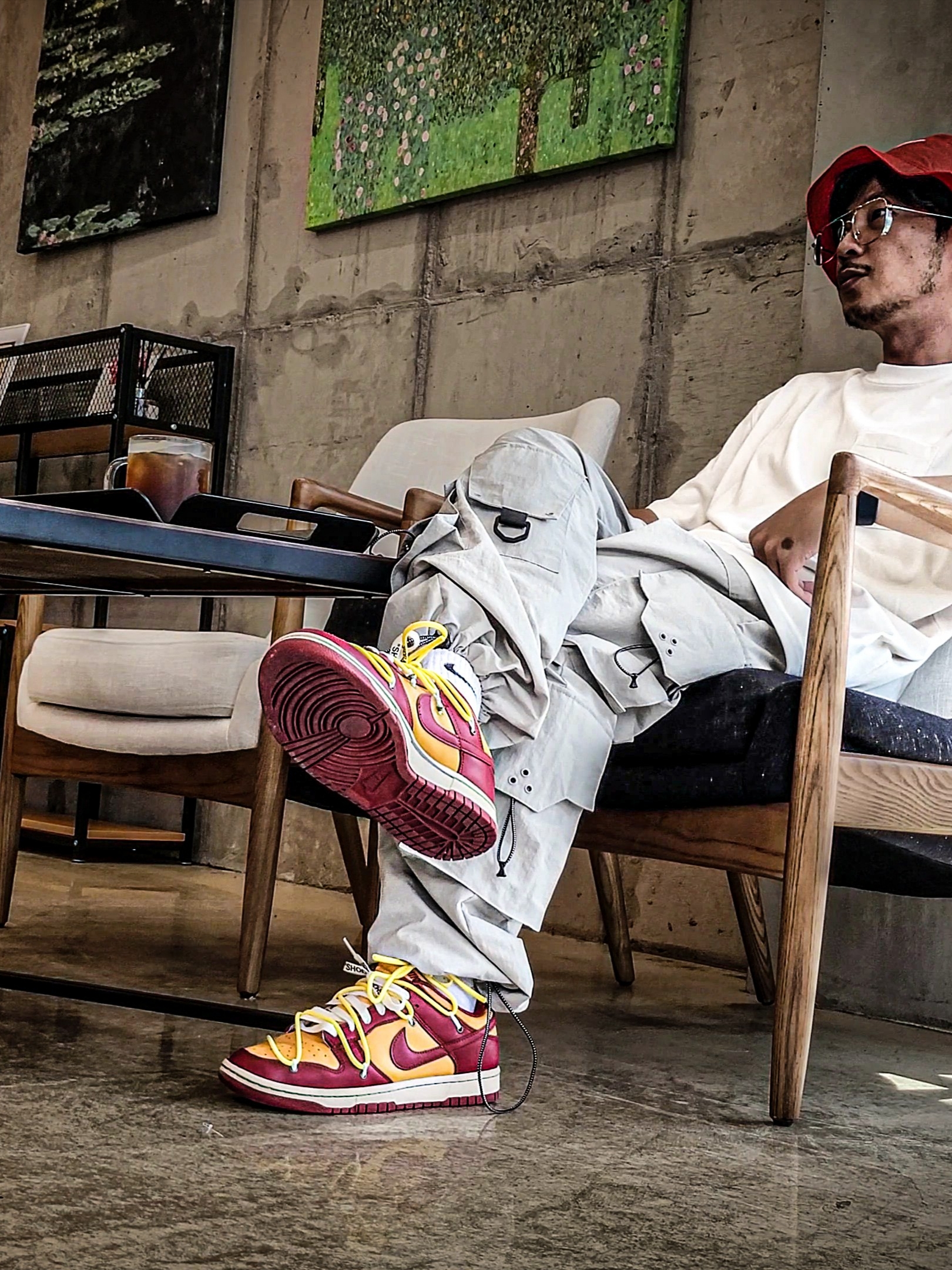 Nike Dunk Low Retro Championship Gold 착용 스타일 - 3