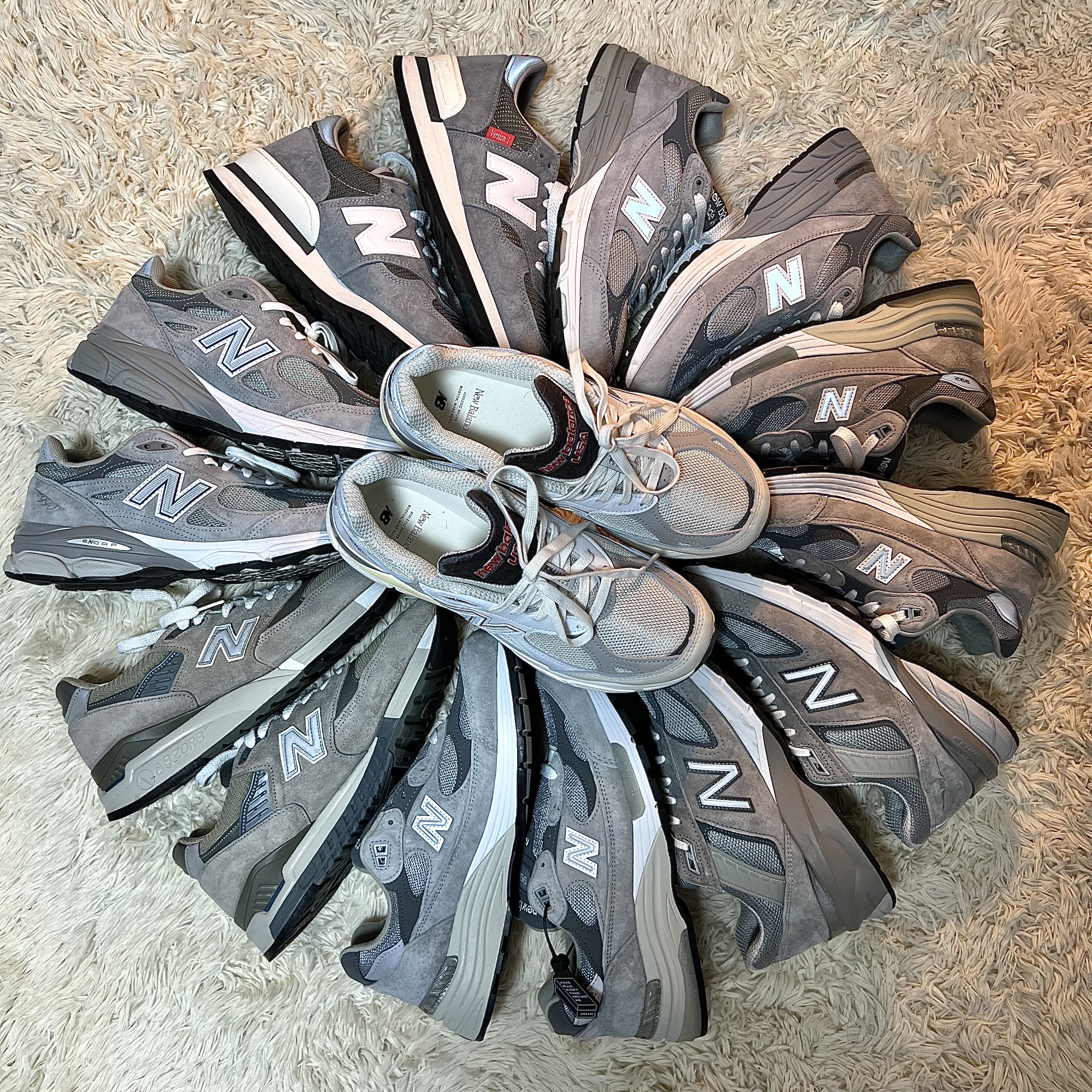 New Balance 990vs1 Made in USA Grey, New Balance 993 Made in USA Grey - D Standard 착용 스타일